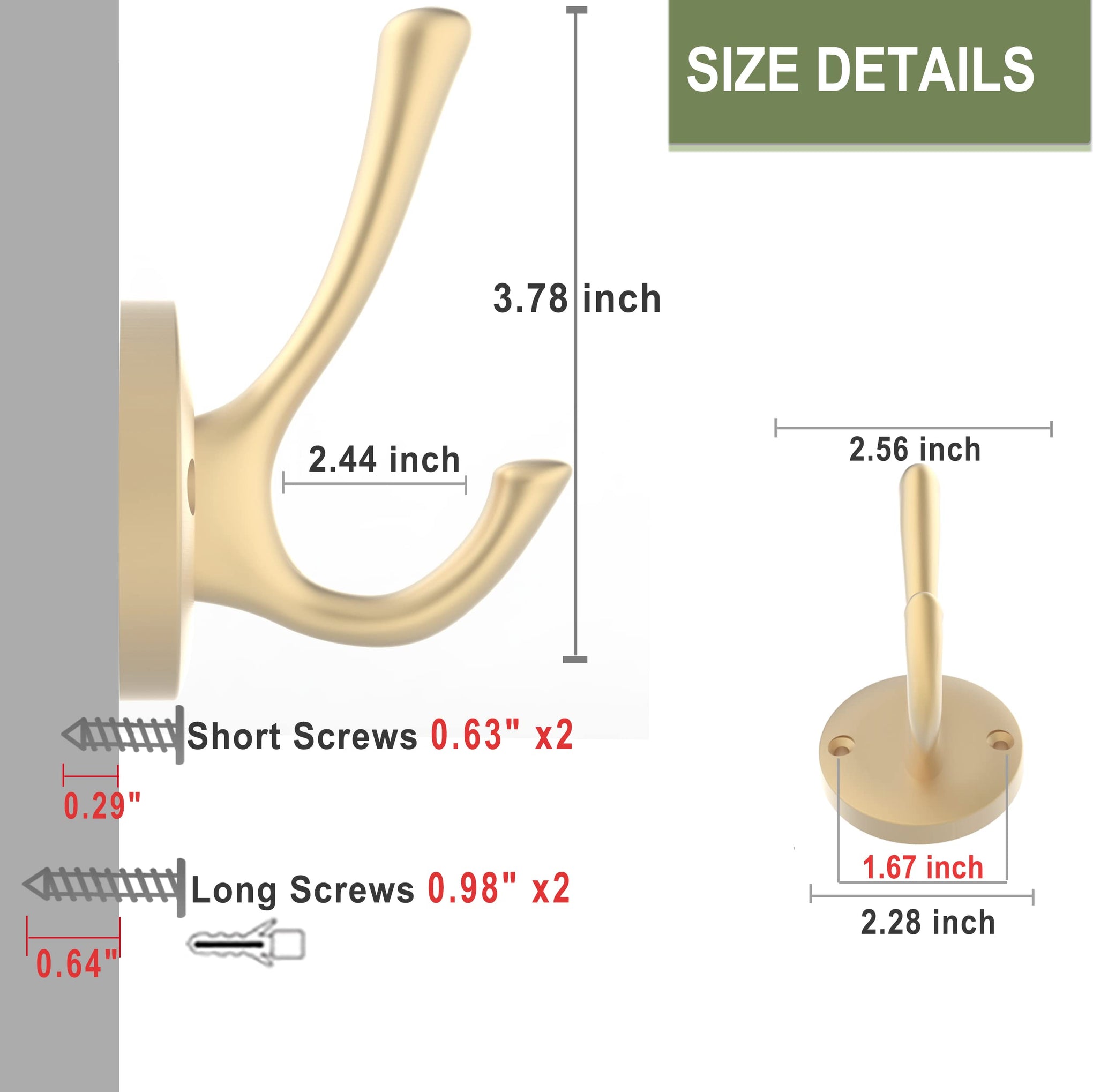Gold Coat Hooks for Wall