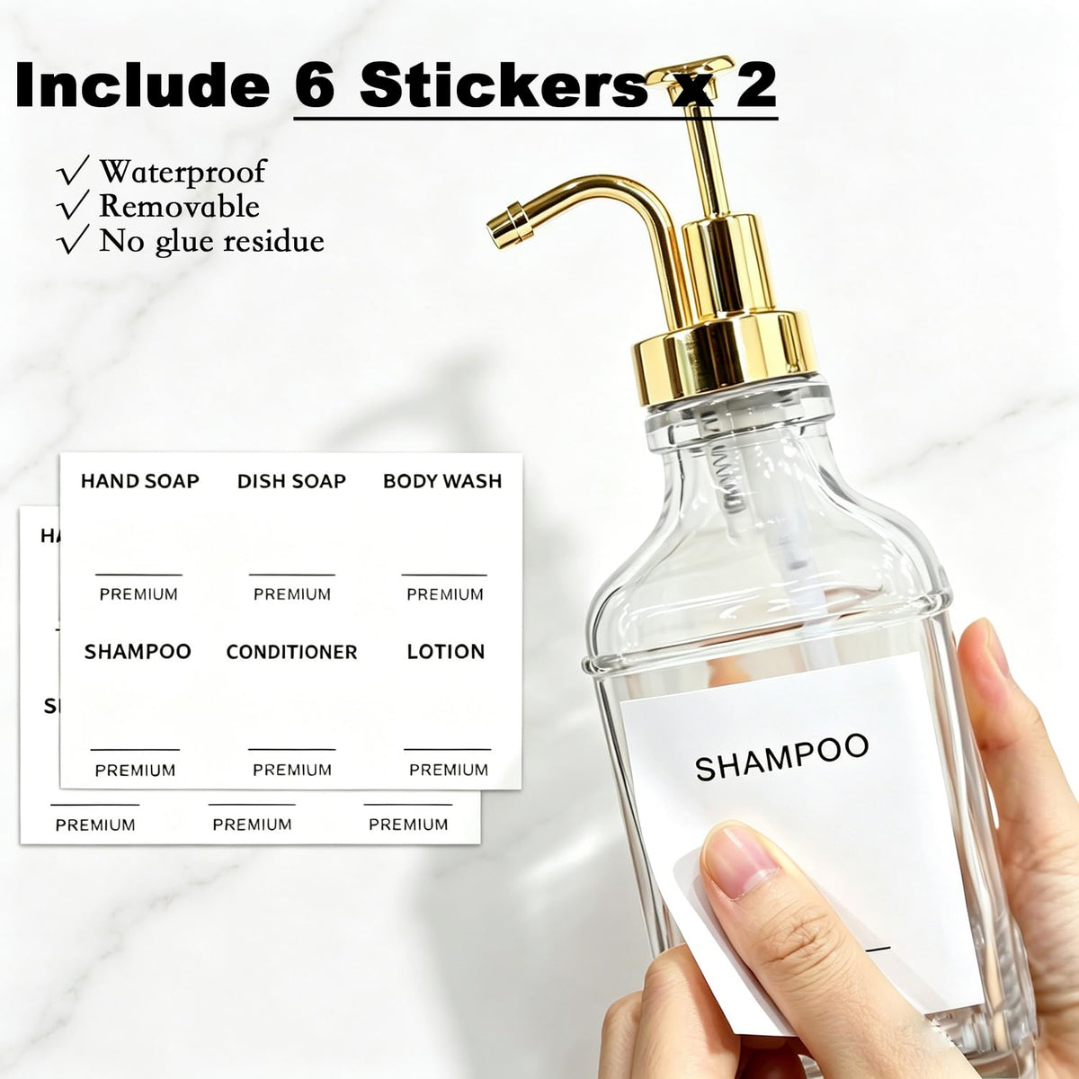 Dish Soap Dispenser for Kitchen (2 Count)
