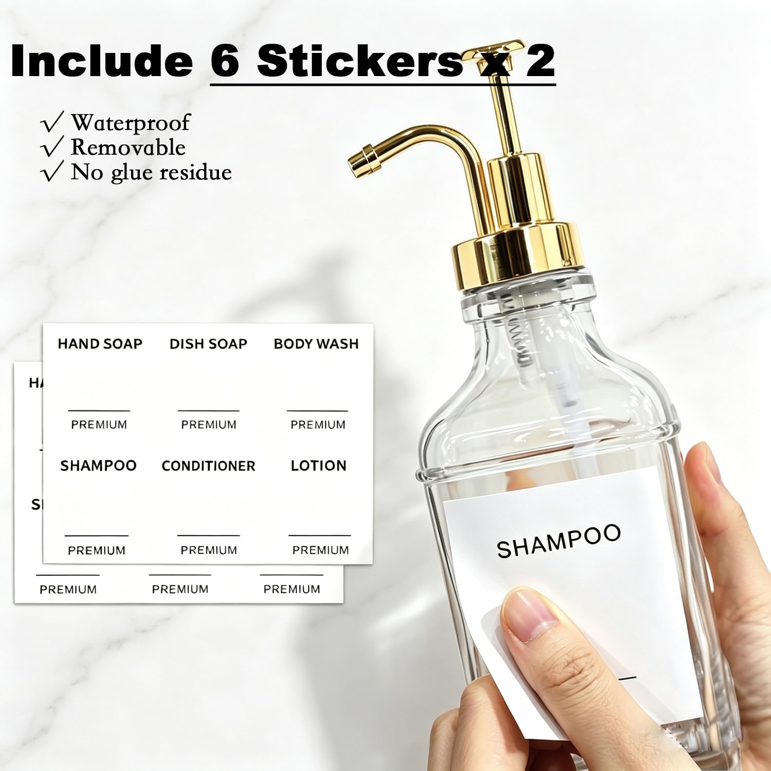 Dish Soap Dispenser for Kitchen (2 Count)