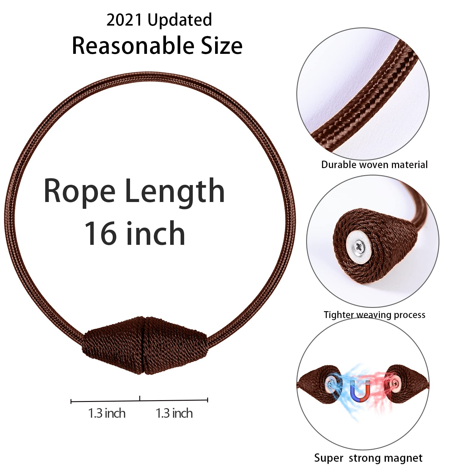 2 PCS Magnetic Curtain Tiebacks