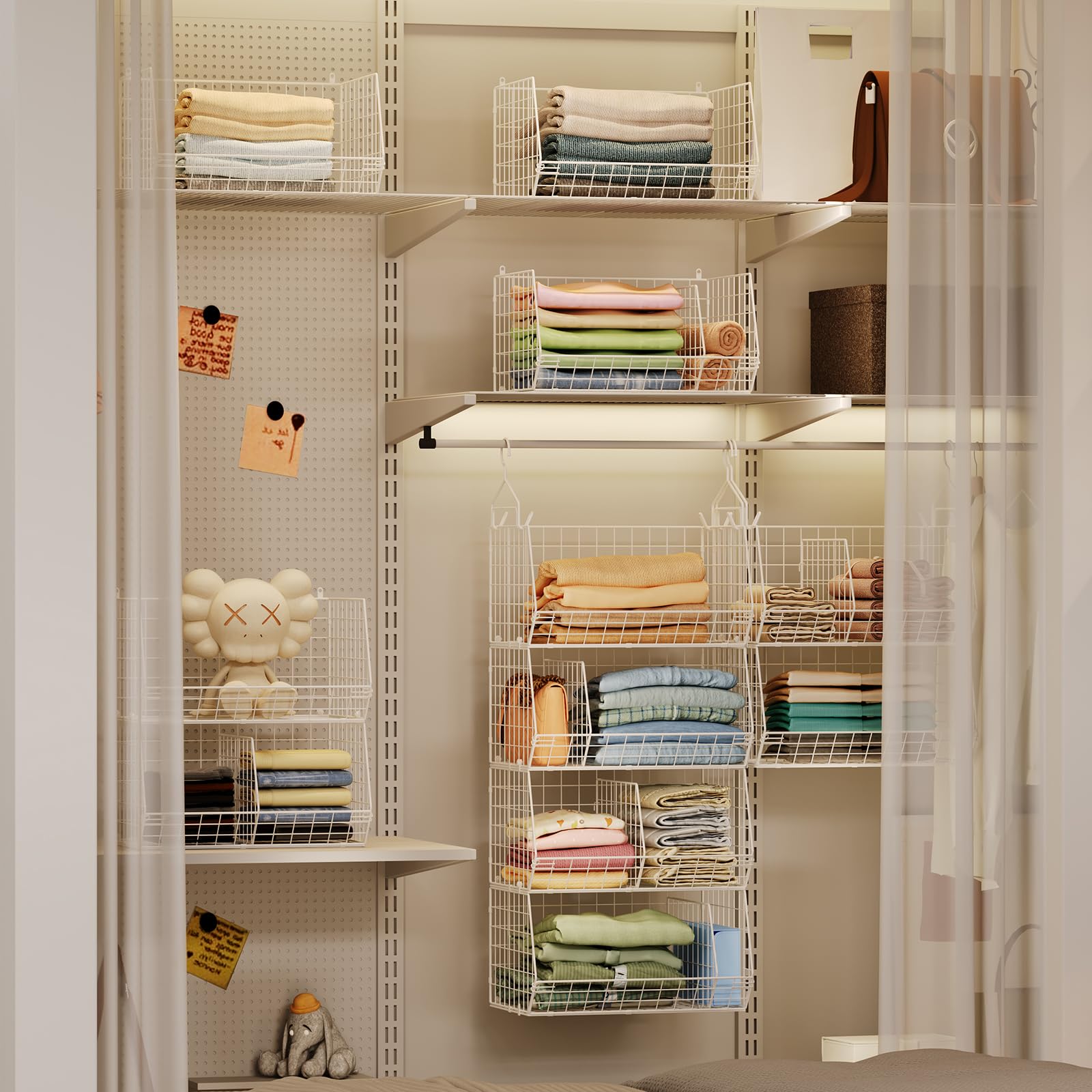 4 Tier Extra Large Hanging Closet Organizer (4 Count)