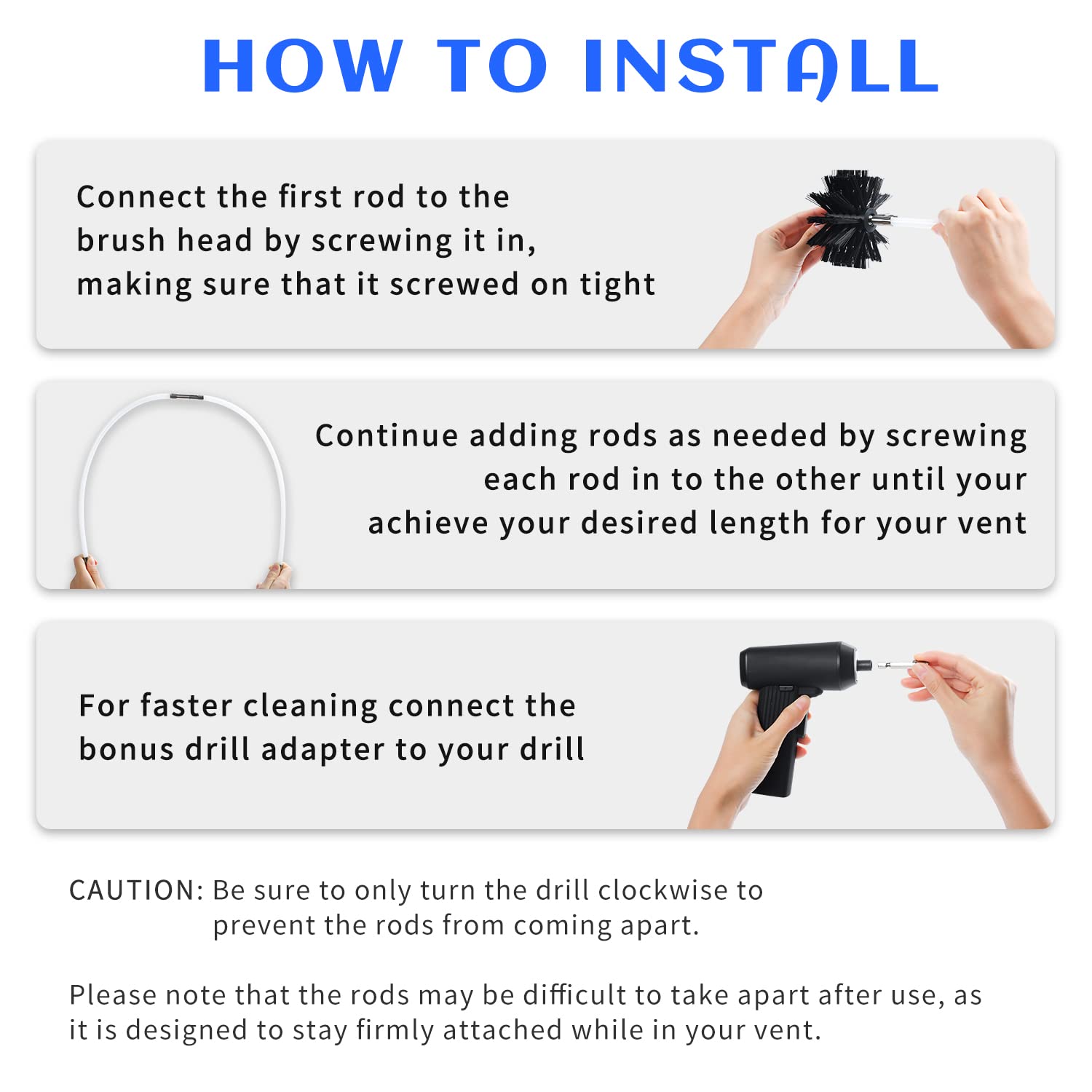 Dryer Vent Cleaner Kit Chimney Sweep Cleaning Tools Pellet Stove Cleaner Kit Air Dryer Duct Fireplace Brushes for Easy Lint Cleaning with 4" and 6" Brush Heads