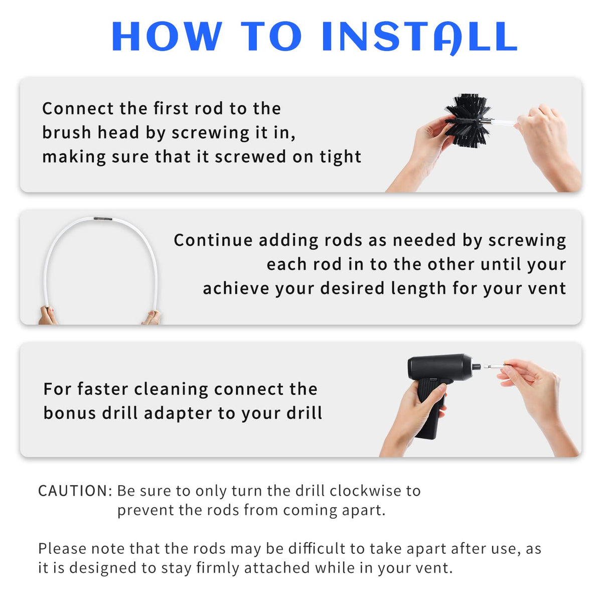 Dryer Vent Cleaner Kit Chimney Sweep Cleaning Tools Pellet Stove Cleaner Kit Air Dryer Duct Fireplace Brushes for Easy Lint Cleaning with 4" and 6" Brush Heads