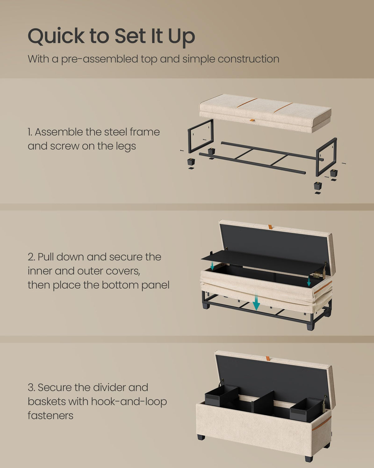 Storage Ottoman Bench