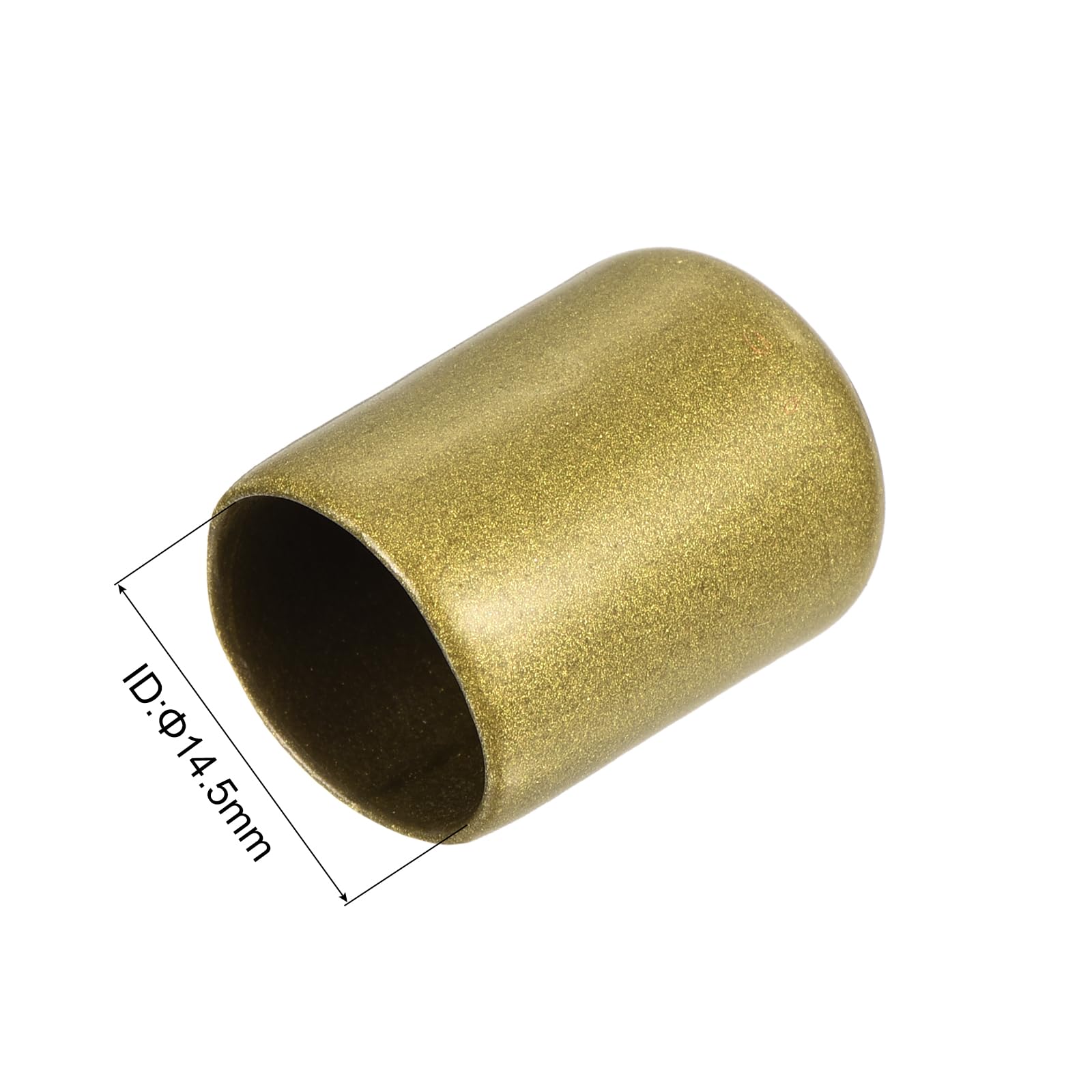 20pcs Rubber End Caps 14.5mm ID Vinyl Round Tube Bolt Cap Cover Thread Protectors Gold
