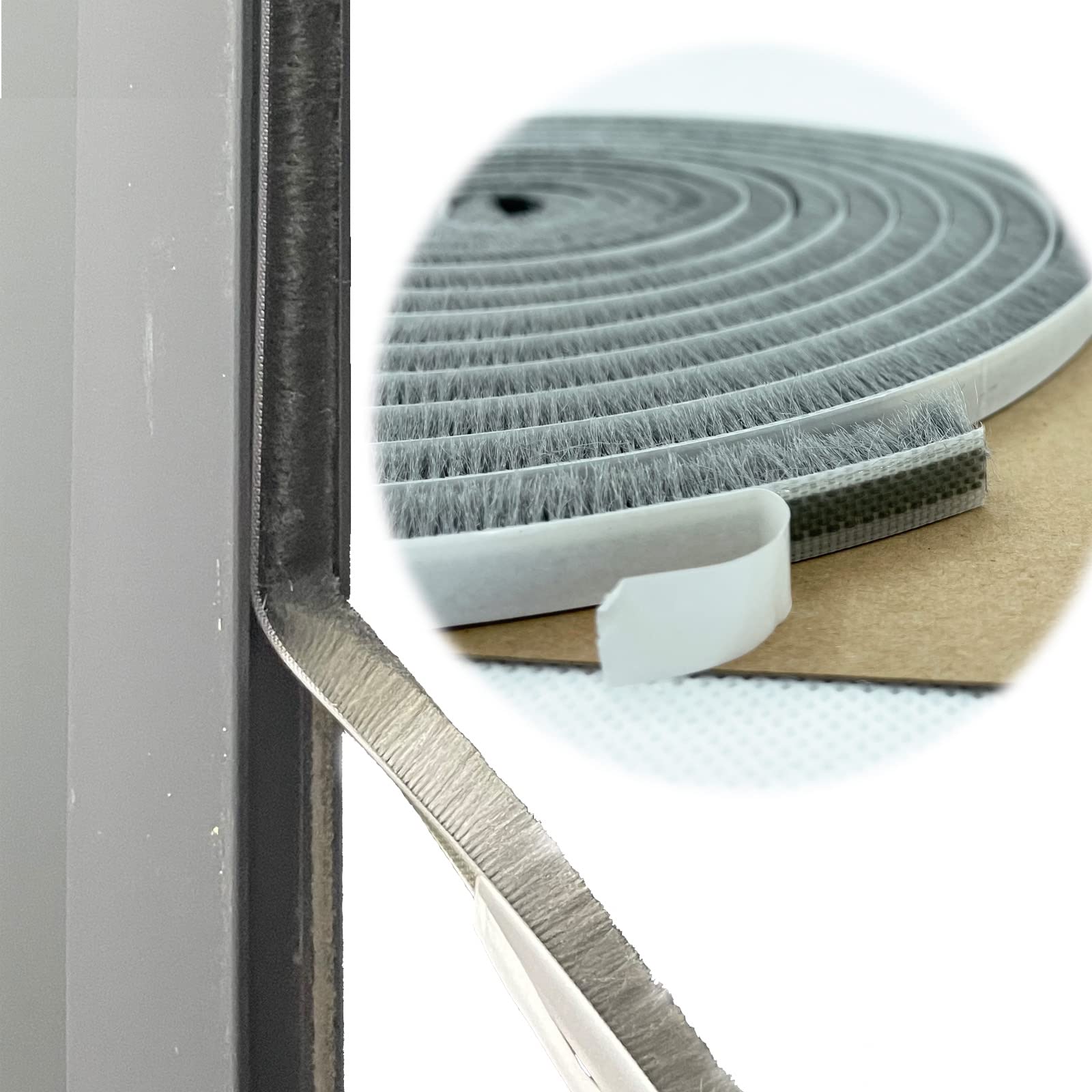 Door Sealers for Door Frame Felt Pile Weatherstripping for Sliding Window