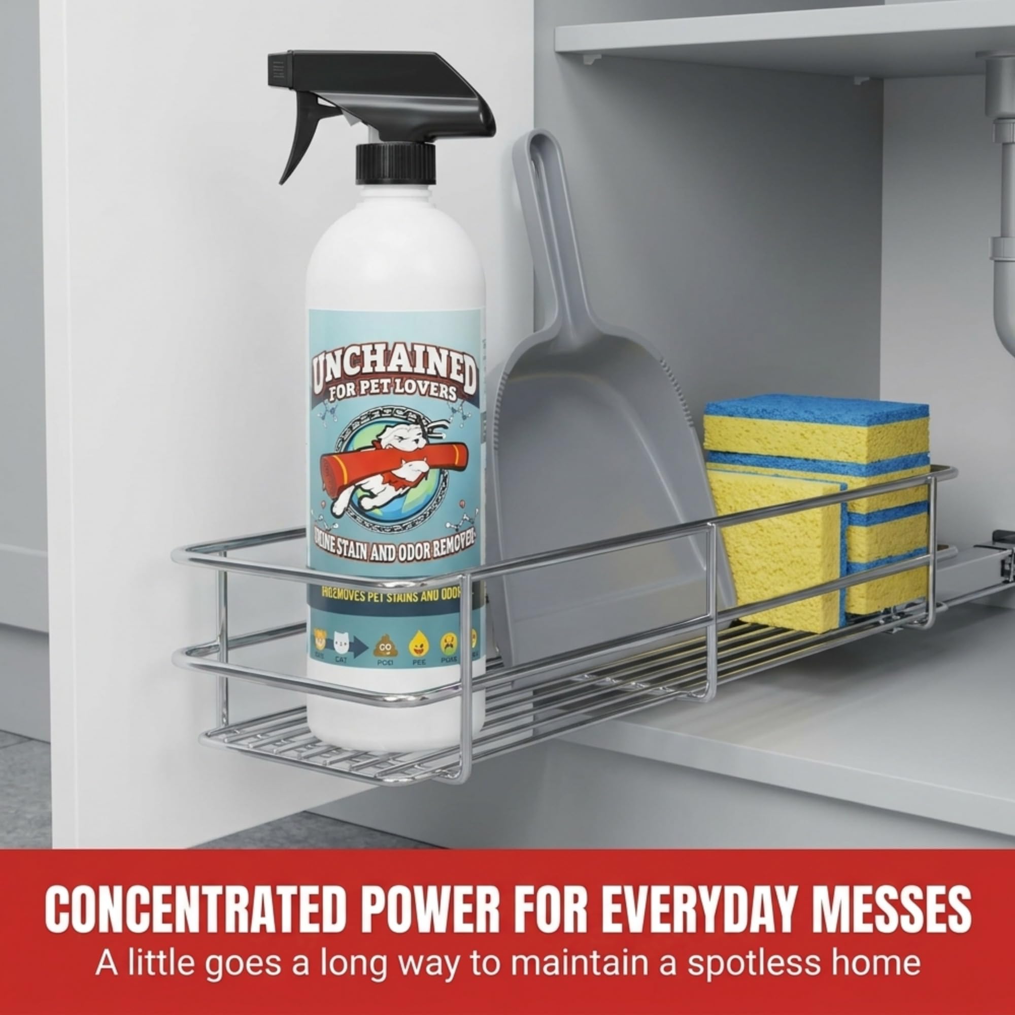 Unchained Pet Stain And Odor Remover Spray (24 Ounce)