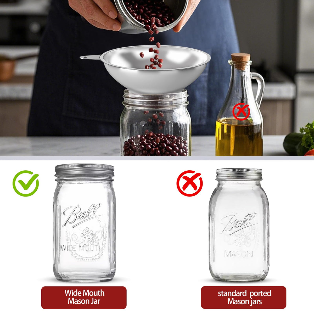 Canning Funnel with Strainer