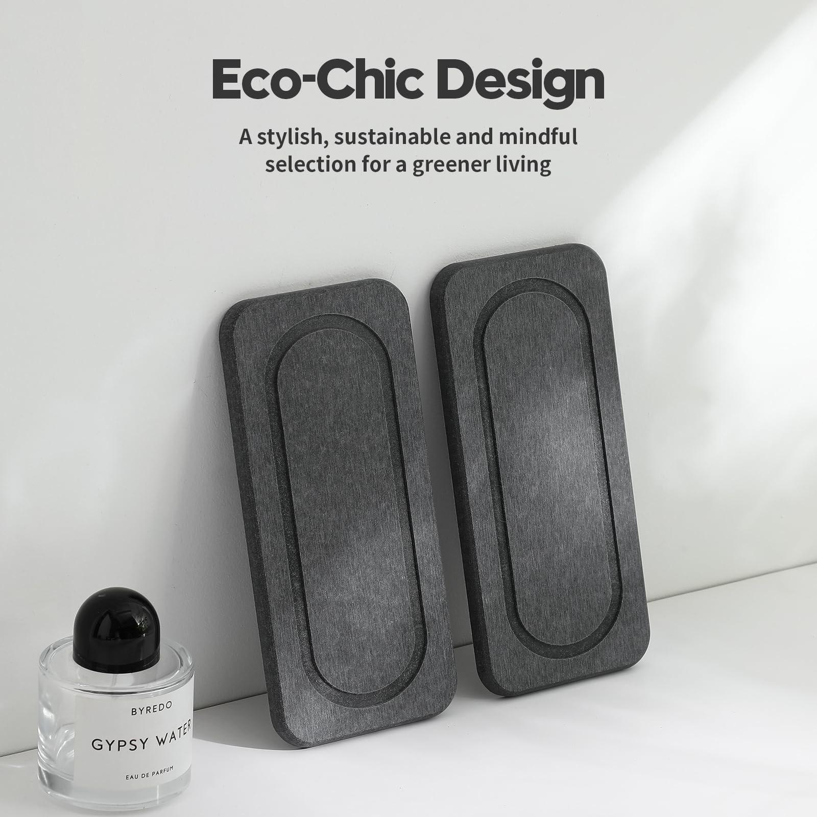 2Pack Diatomite Stone Coasters Water Absorbing Sink Tray for Kitchen & Bathroom Counter (2 Count)
