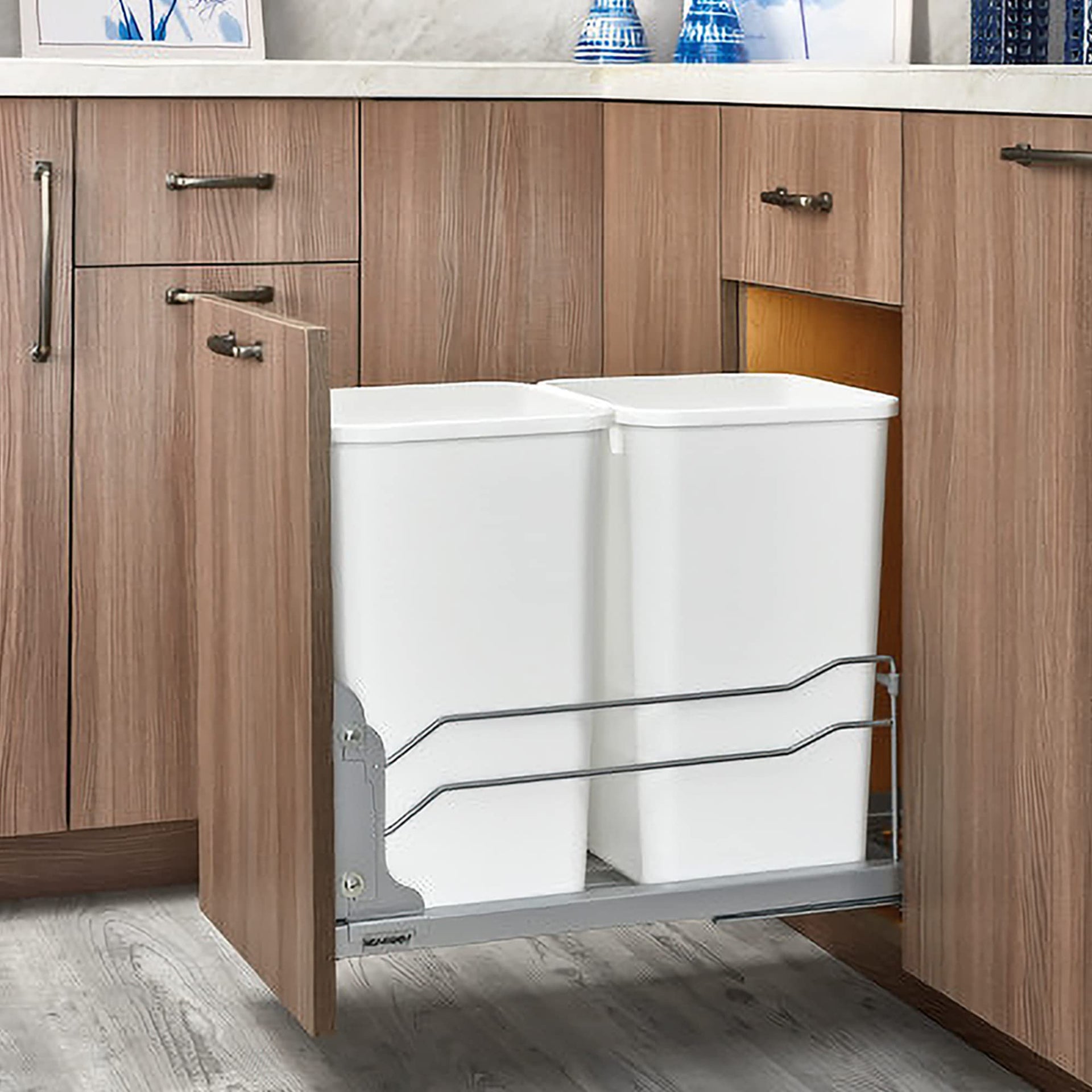 Double Pullout Trash Can w