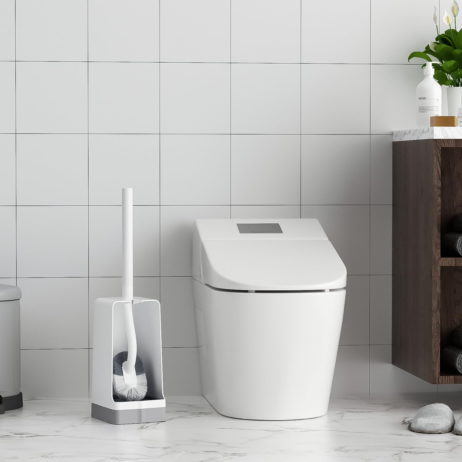 Marbarsse Bathroom Toilet Bowl Brush and Holder