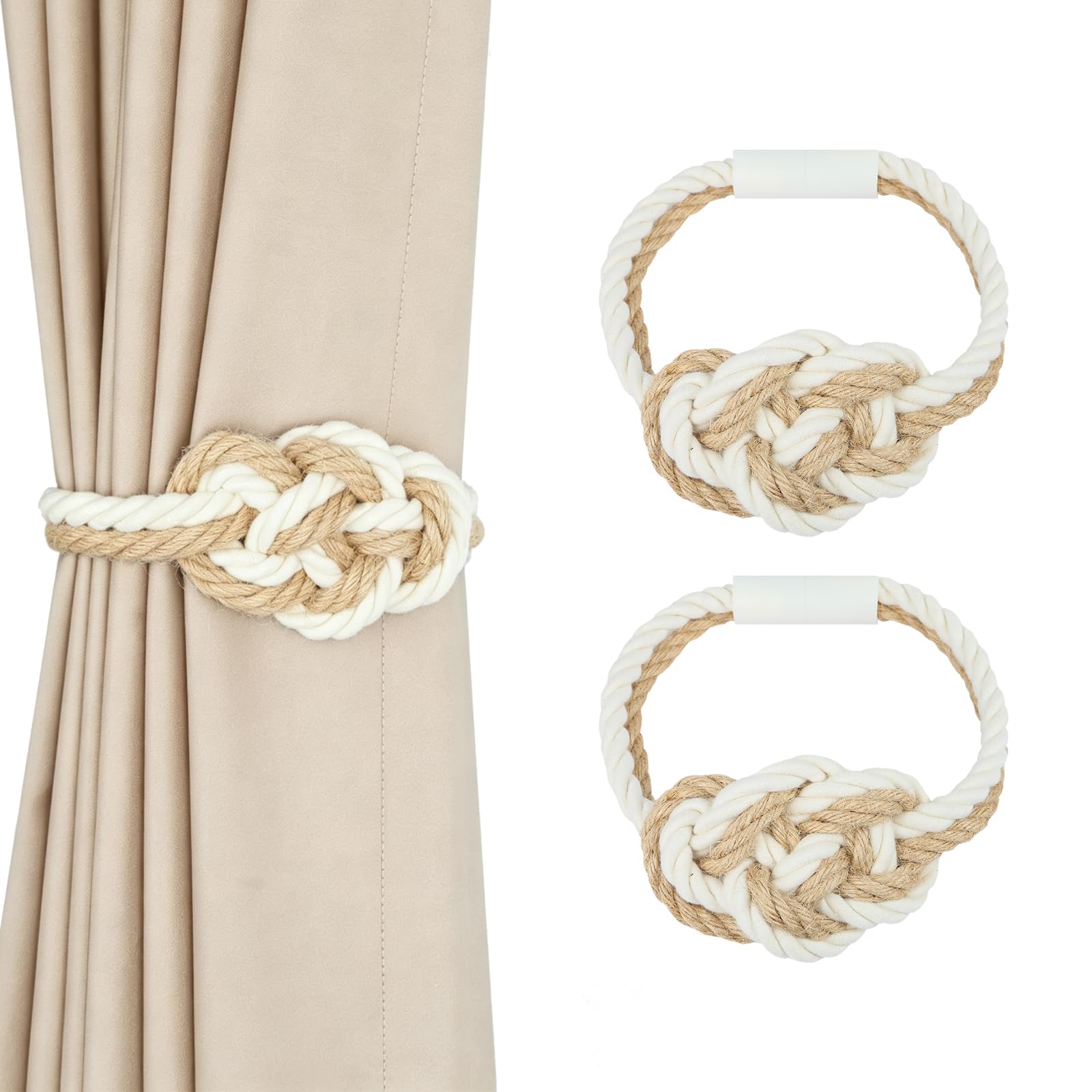 Jute Magnetic Curtain Tiebacks