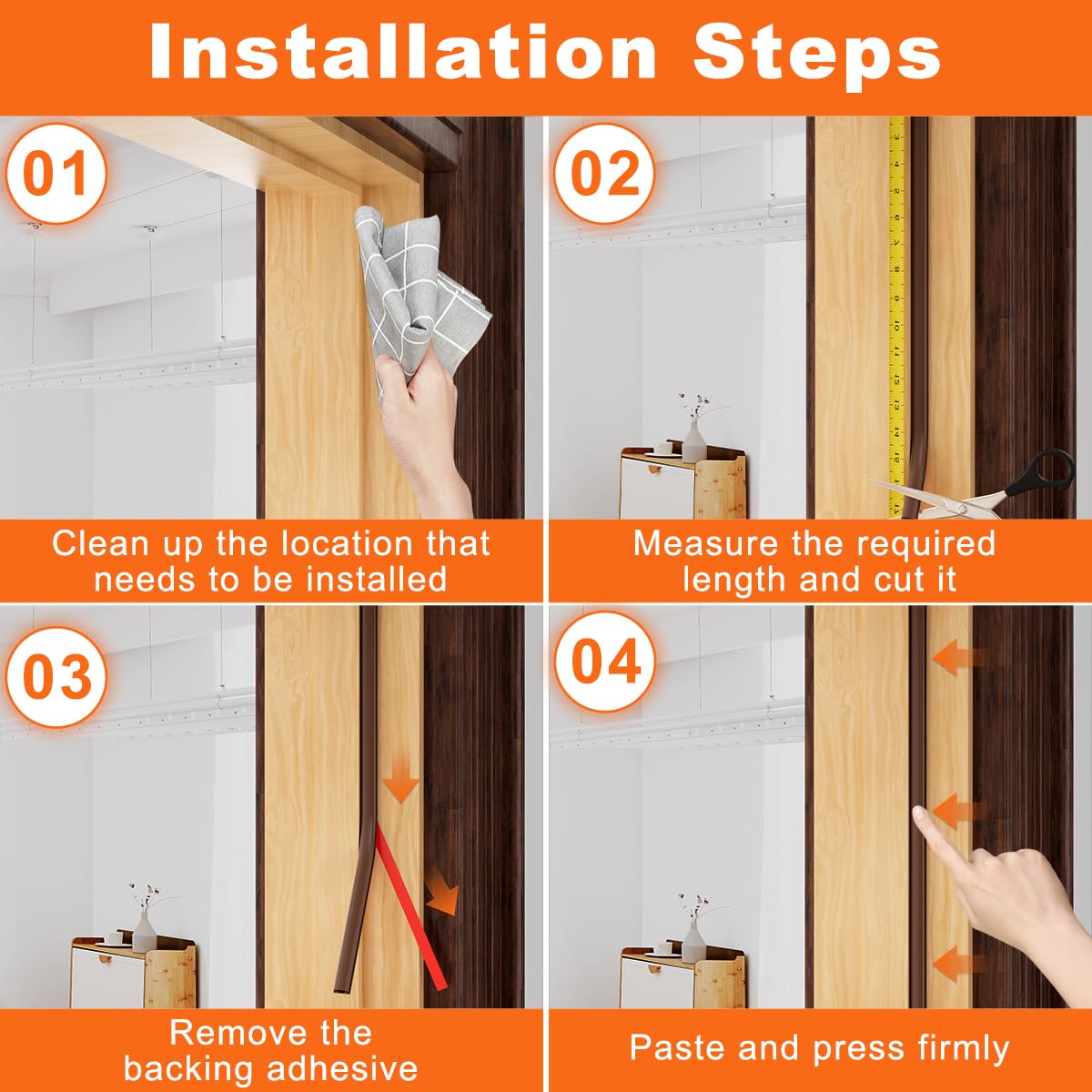 Brown Rubber Weather Stripping Door Seal Strip