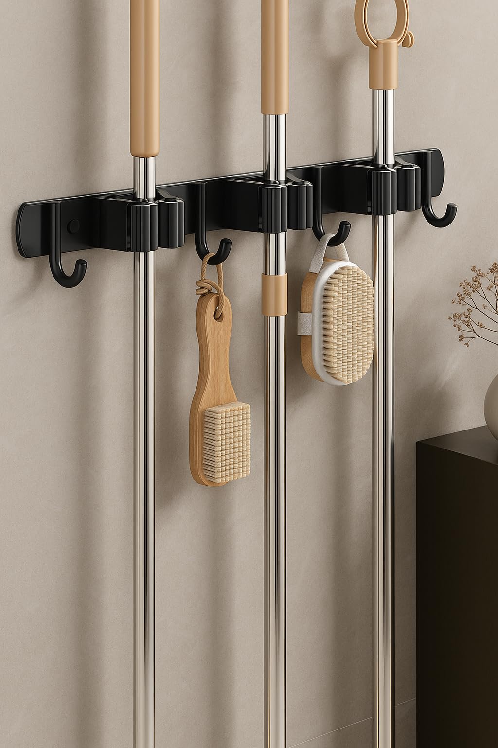 Wall Mount Mop and Broom Holder