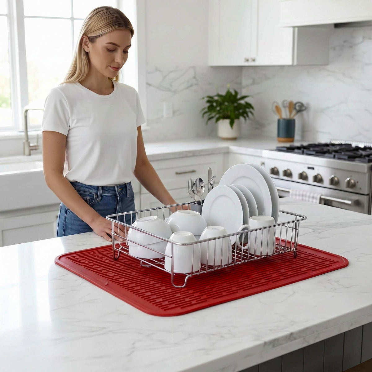 Silicone Dish Drying Mat for Multiple Usage
