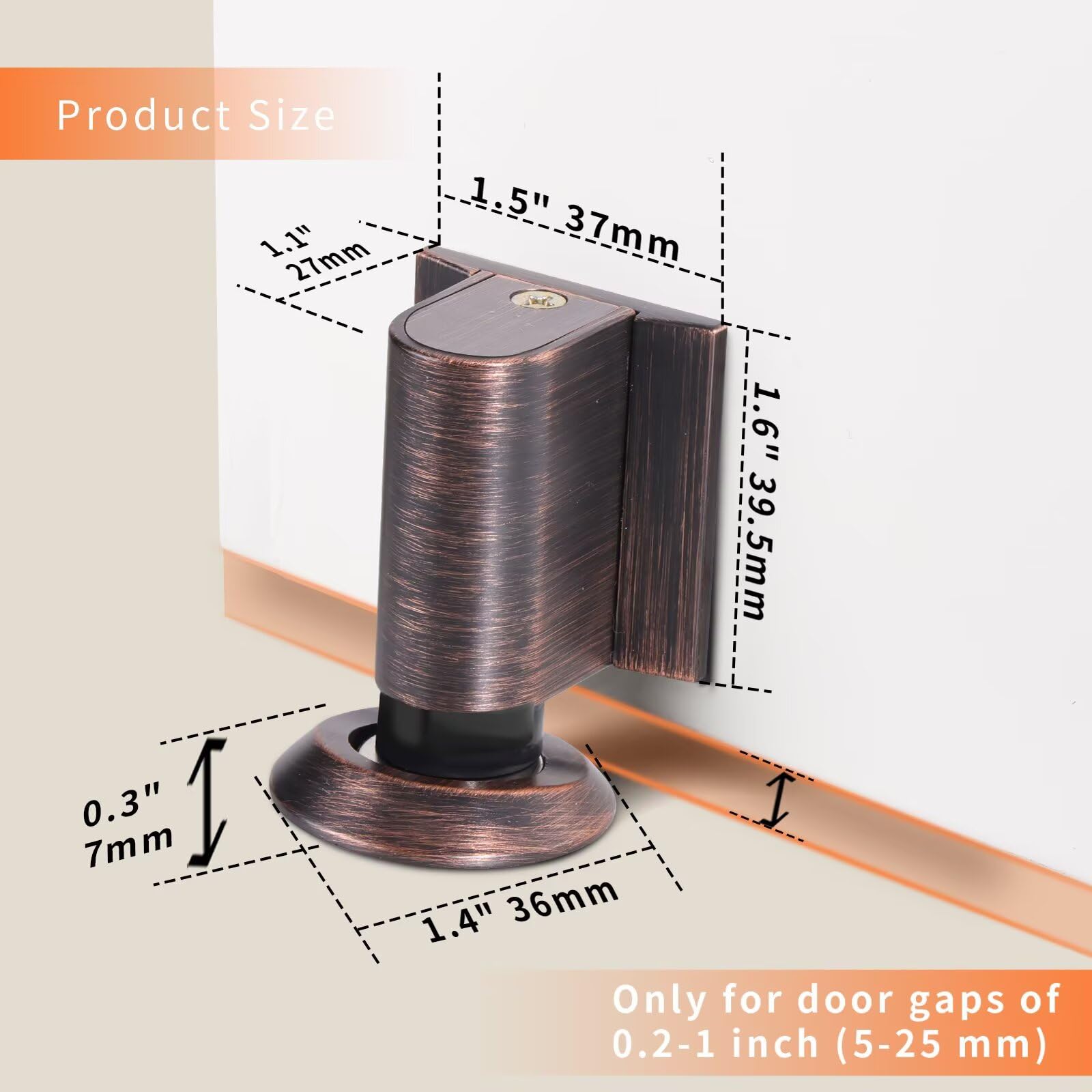 Magnetic Door Stoppers for Bottom of Door (2 Count)