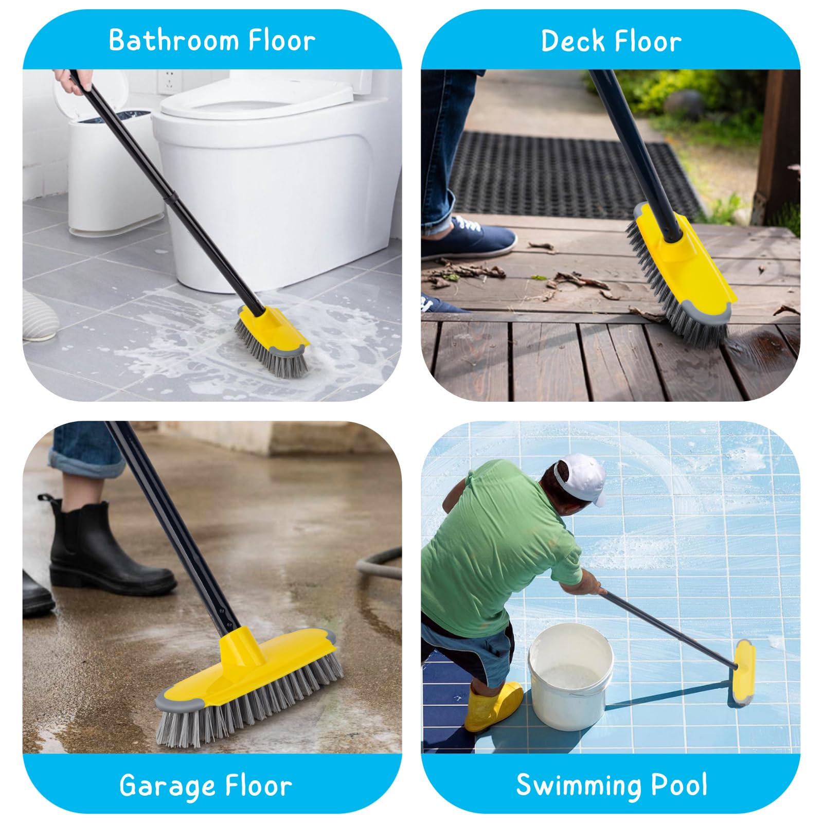 Deck Brush with Long Handle
