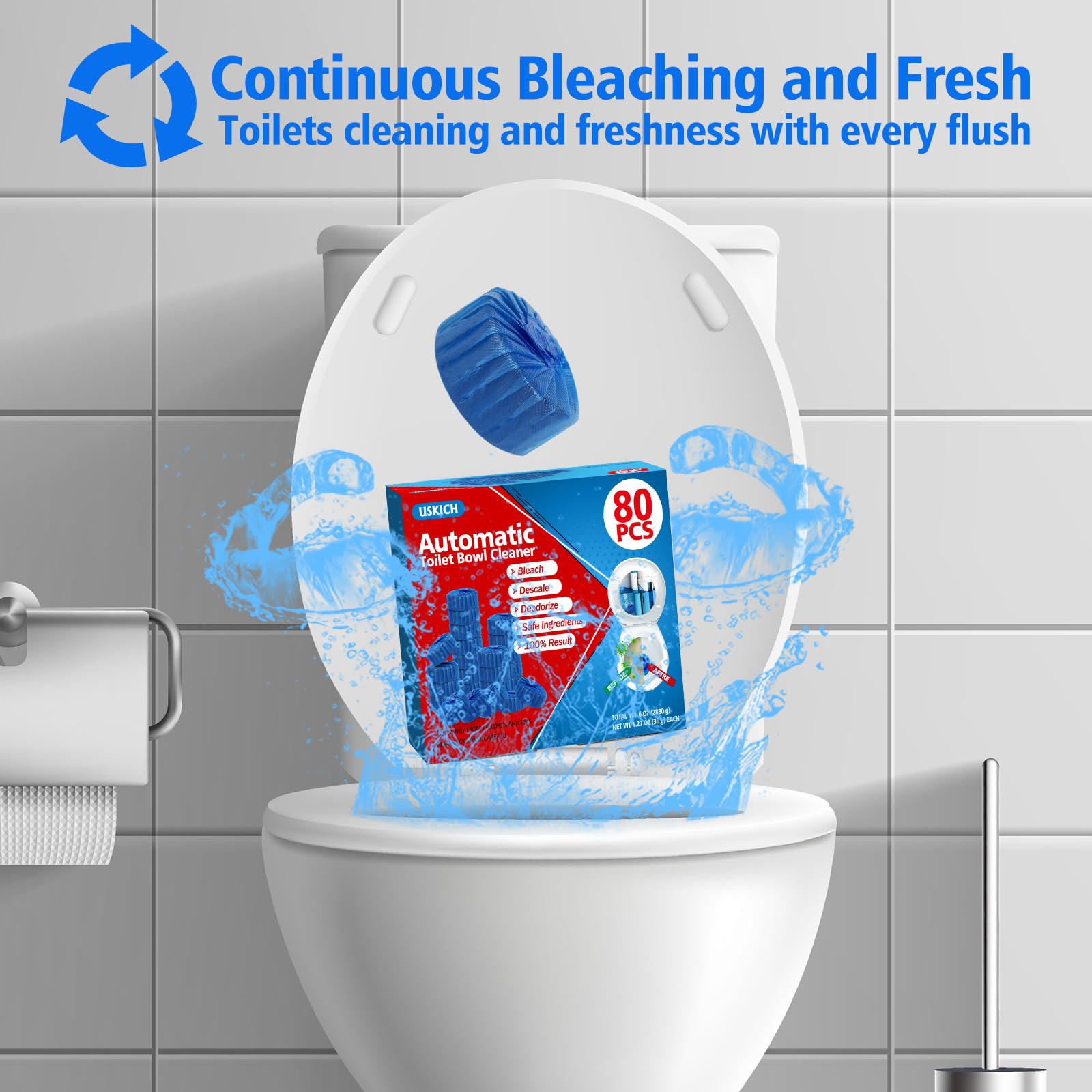 80 Pack Toilet Bowl Cleaner Tablets (80 Count)