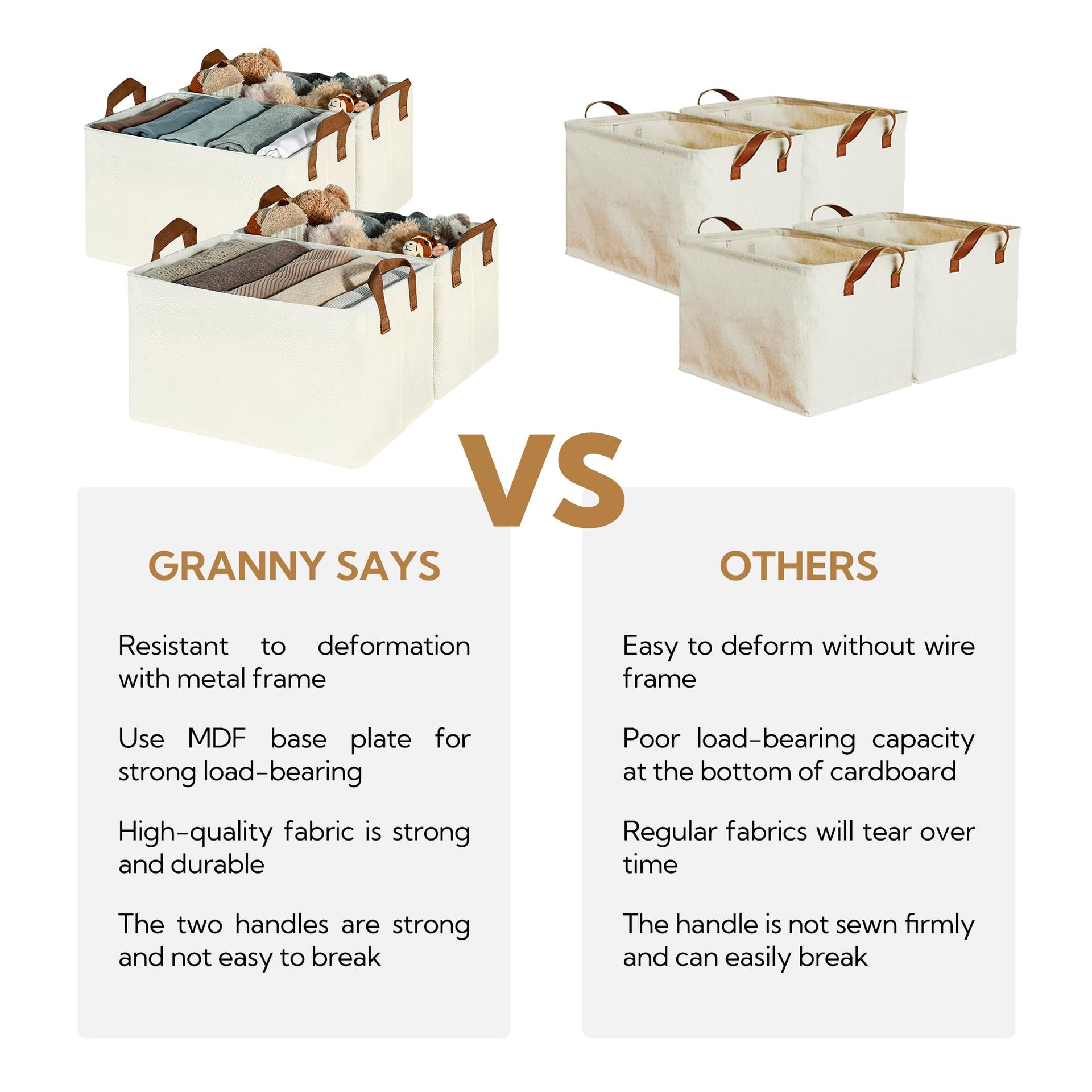 Closet Storage Baskets (4 Count)