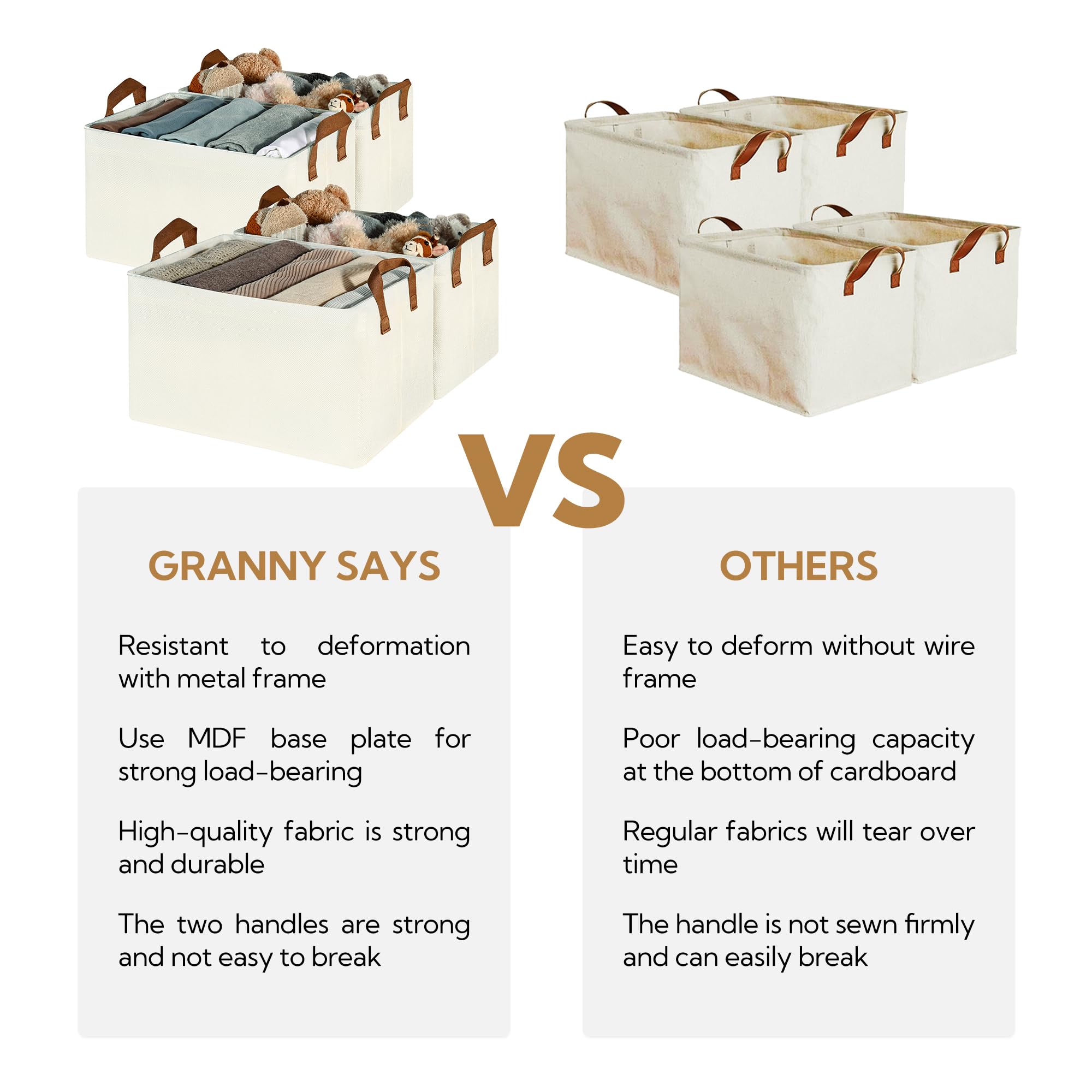 Closet Storage Baskets (4 Count)