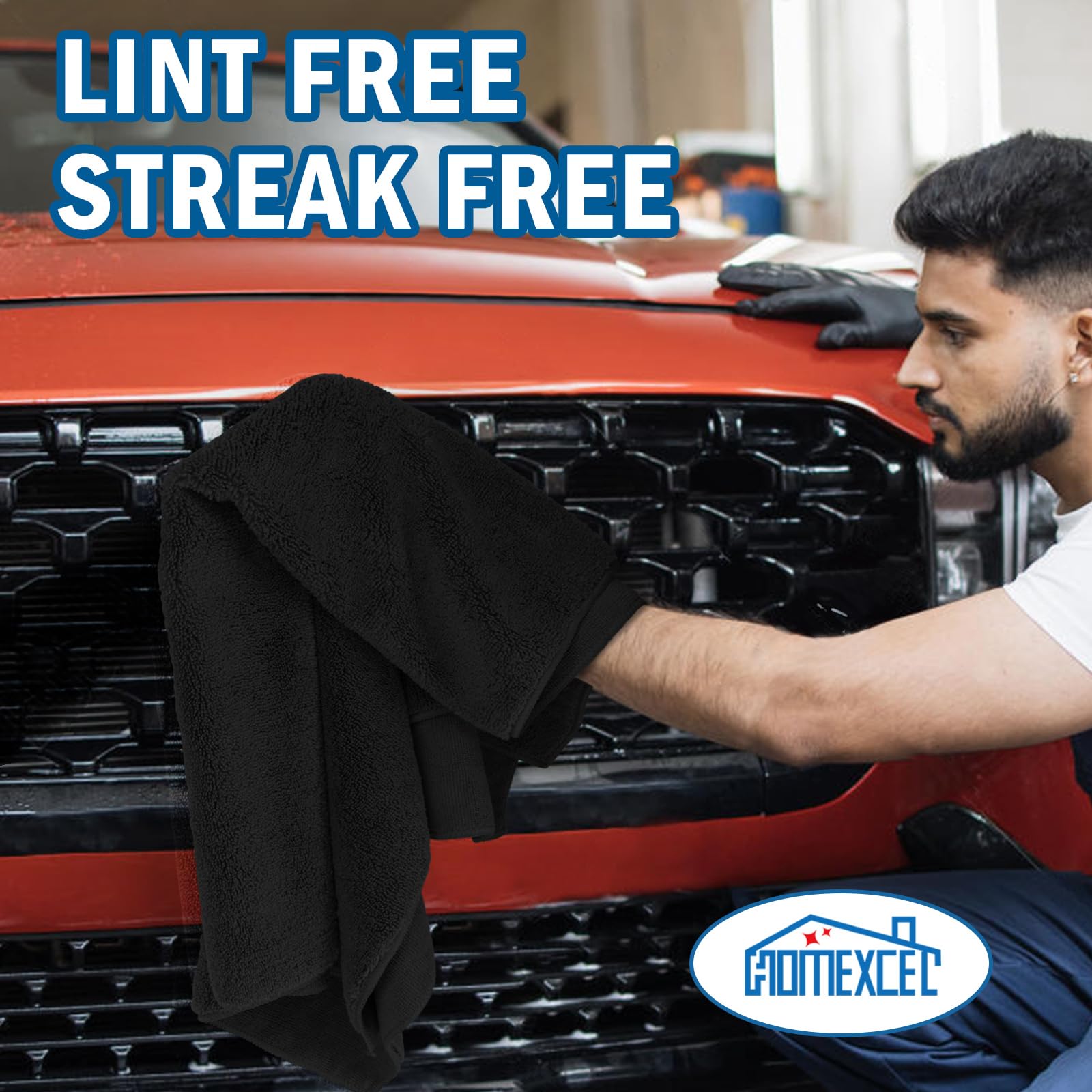 Professional Large Microfiber Car Drying Towels 2 Pack (2 Count)