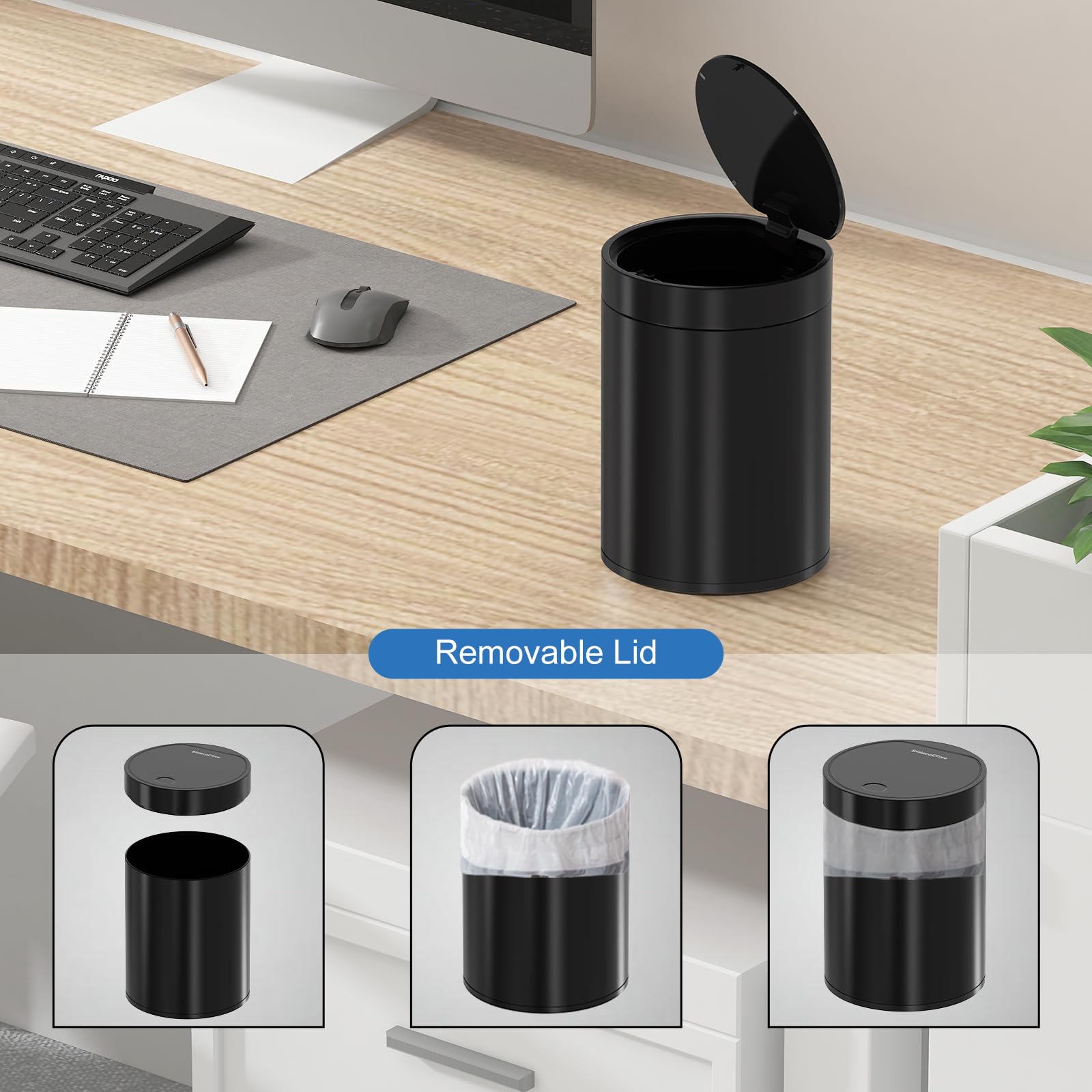 Desktop Trash can with Lid