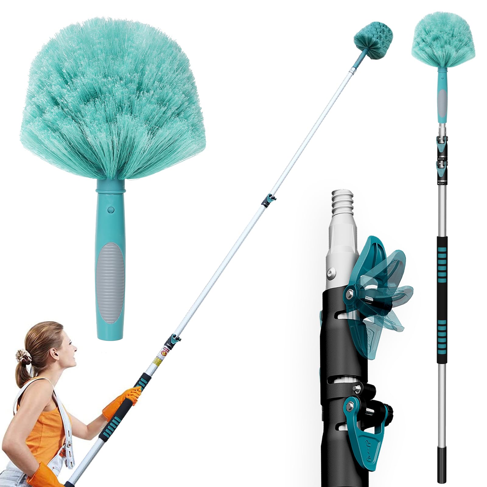 20 Feet High Reach Cobweb Duster with 5