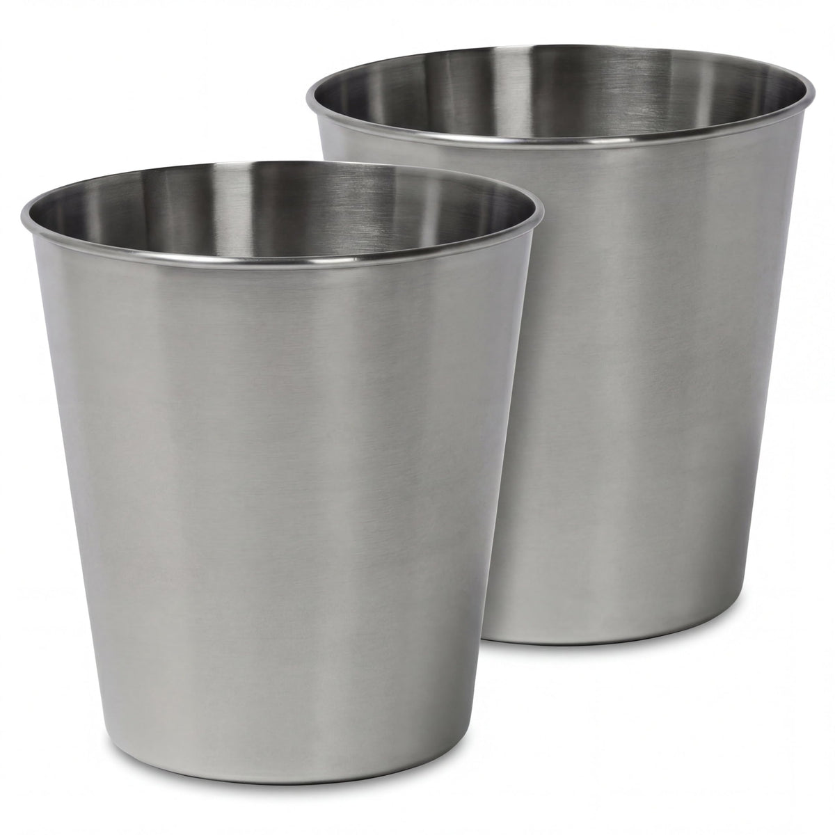 Nolan 2 Gal Smooth Steel Wastebasket (2 Count)