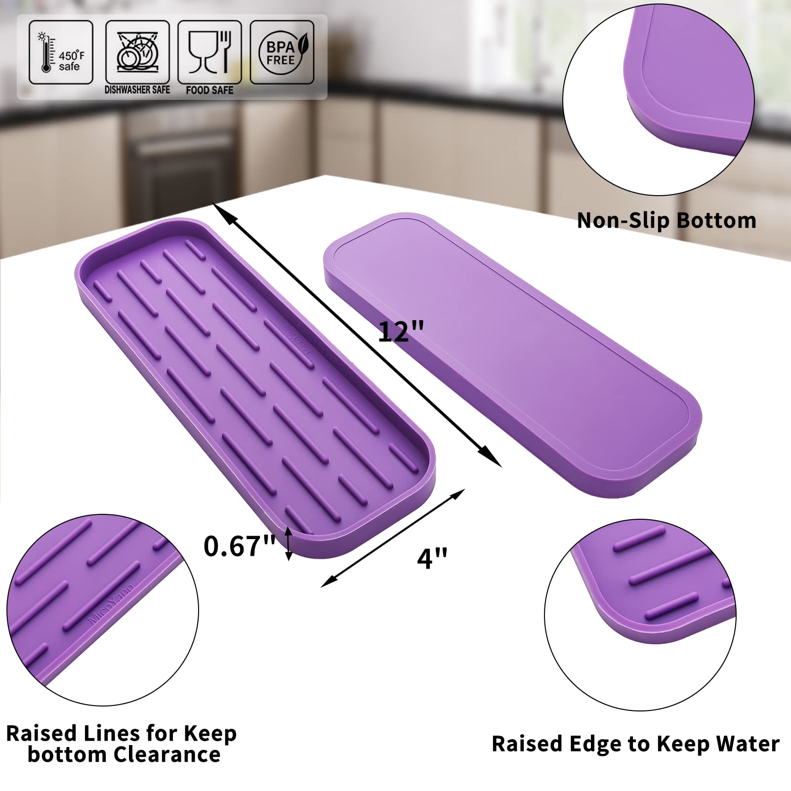 Silicone Kitchen Sink Organizer Tray for Multiple Usage