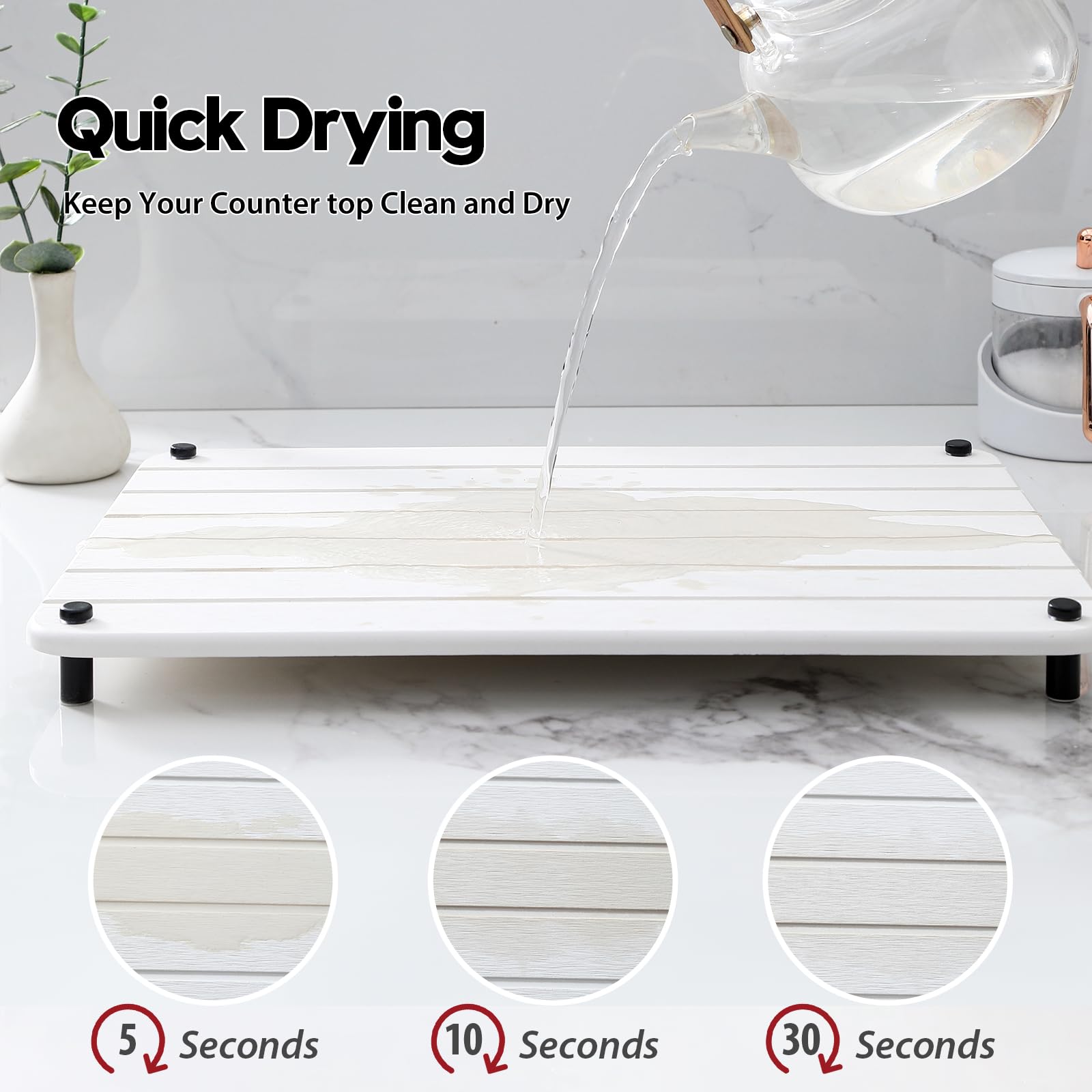 Stone Dish Drying Mat for Kitchen Counter