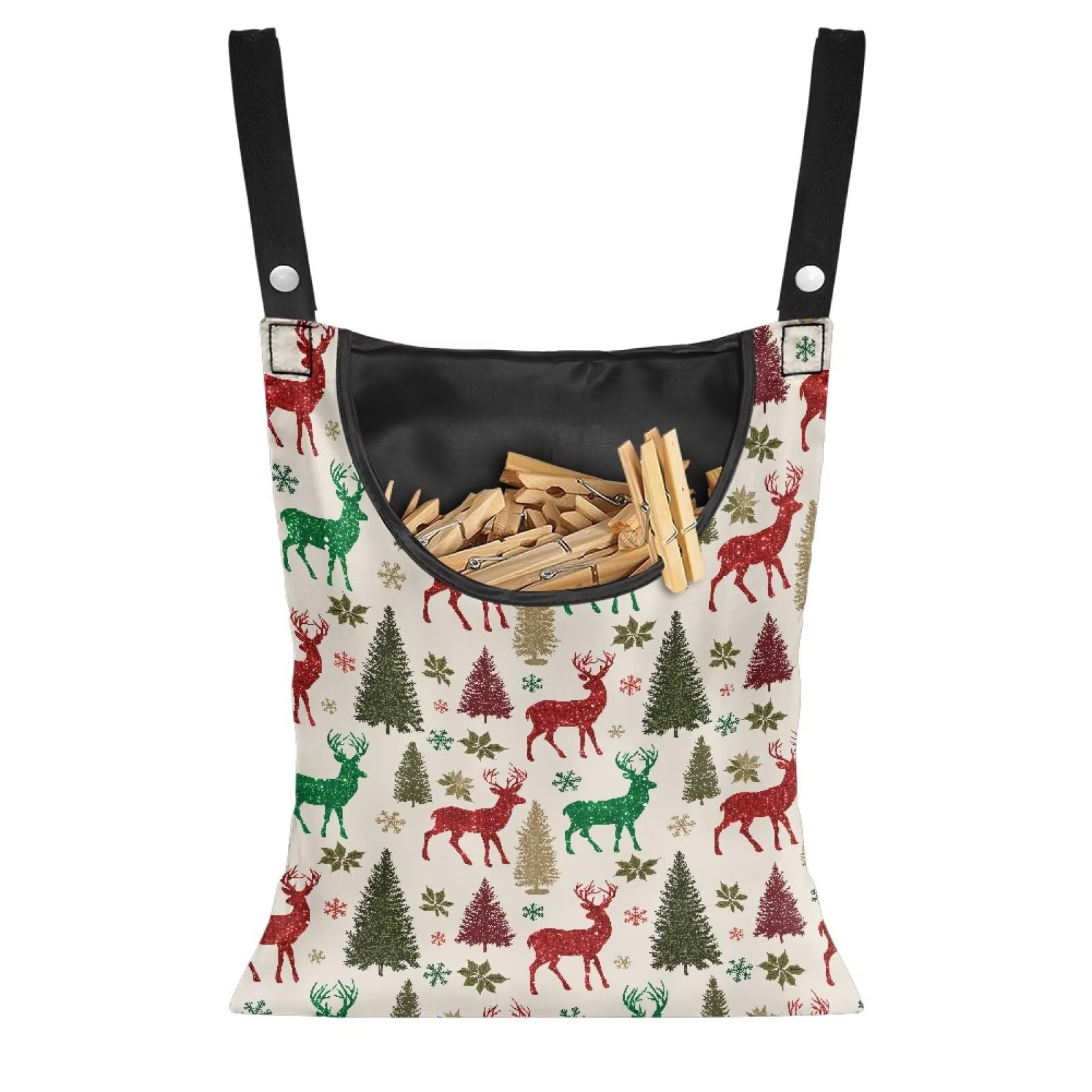 Christmas Deer Hanging Peg Bag