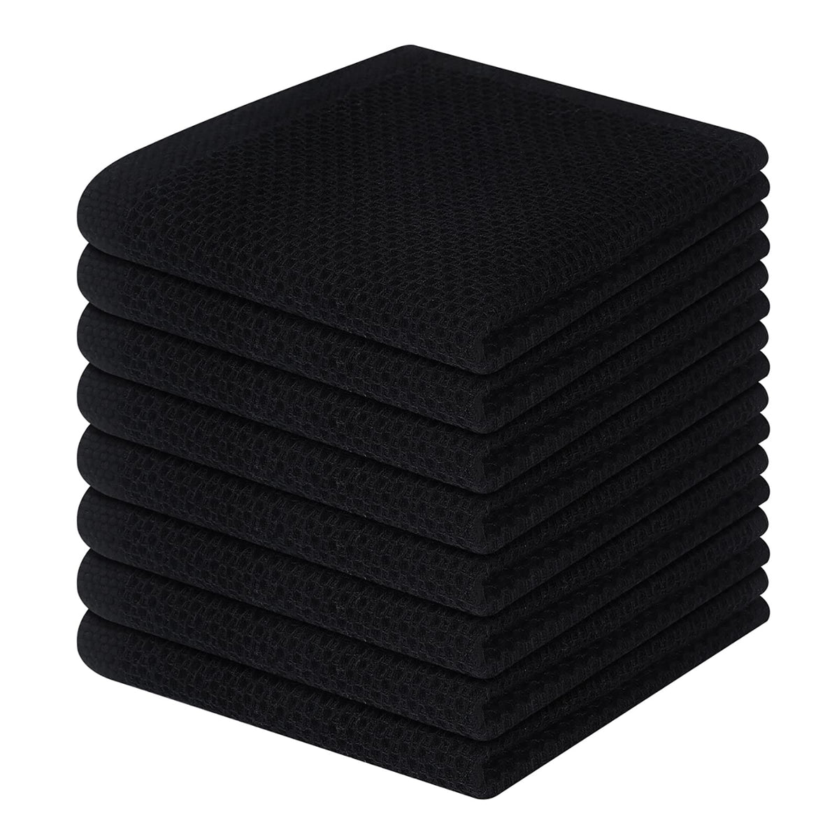 100% Cotton Waffle Weave Kitchen Dish Cloths 8 (8 Count)