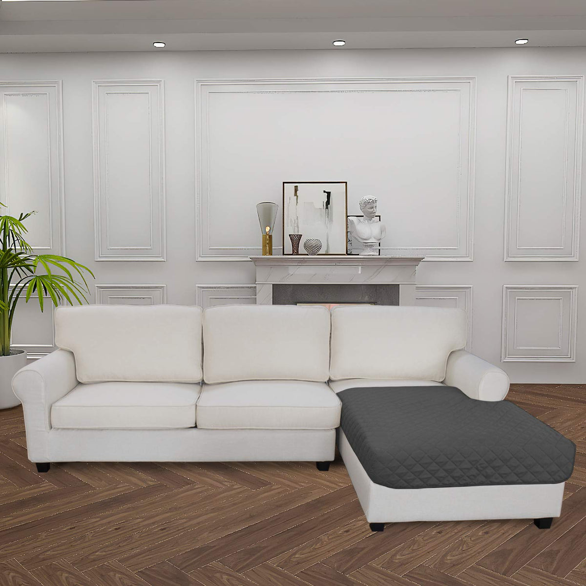 Sectional Couch Covers for Dogs L Shape Sofa Cover Reversible Sofa Slipcover Chaise Lounge Cover Furniture Protector Cover for Pets Dog Cat