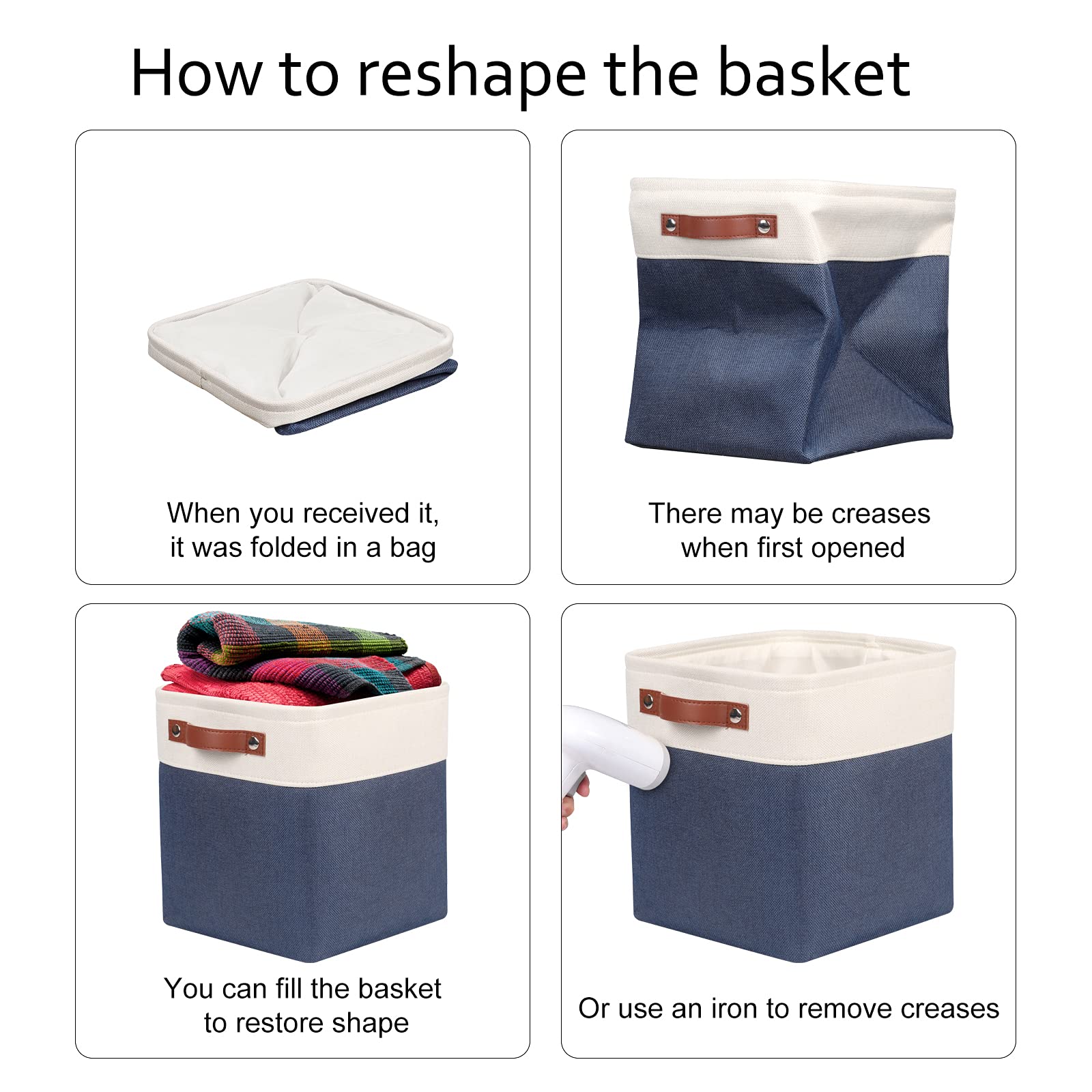 Fabric Storage Cube Bins (4 Count)