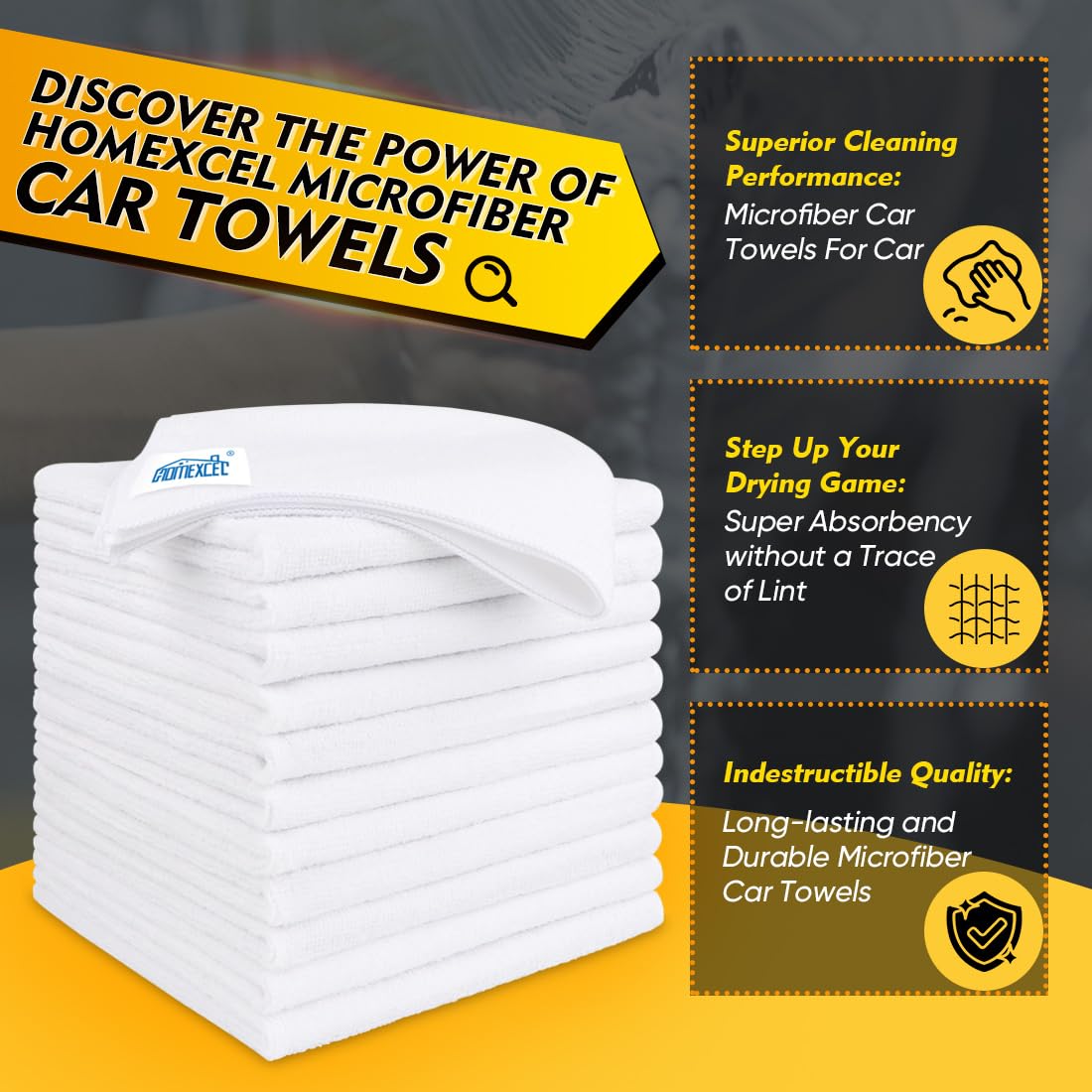 White Microfiber Cleaning Cloth 50 Pack (50 Count)