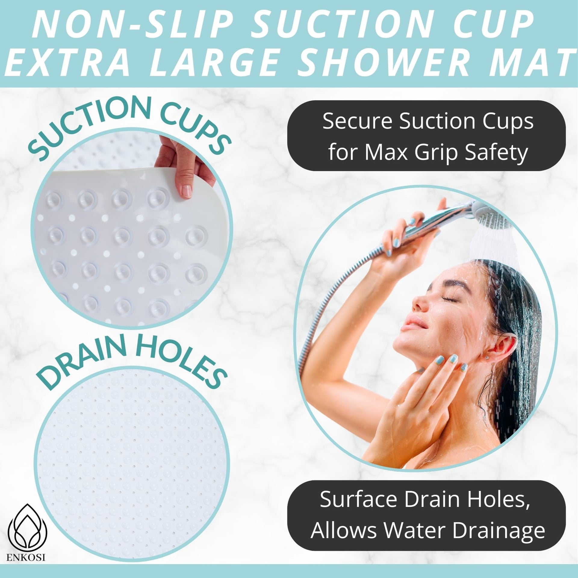 Extra Large Shower Mat Non Slip