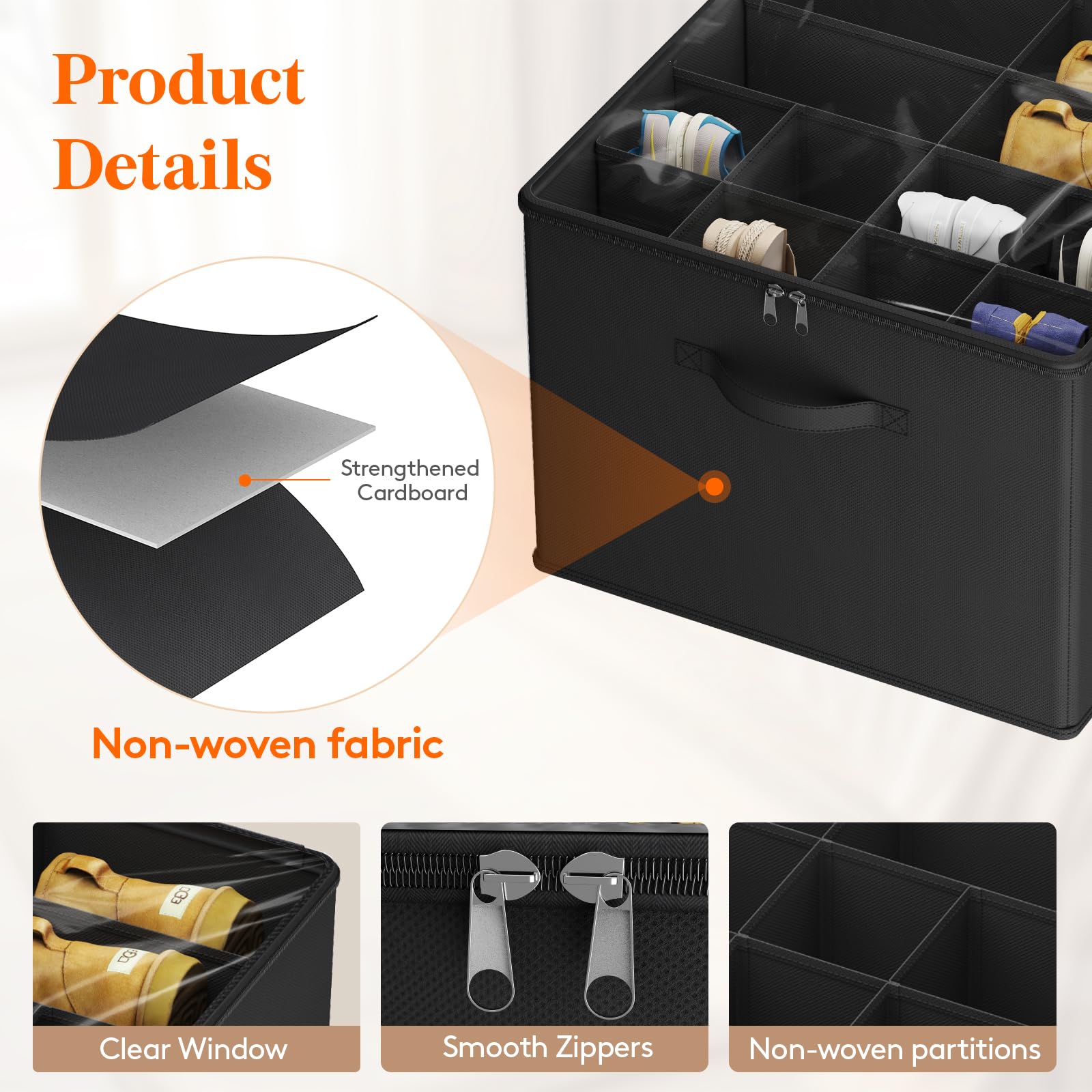 Shoe Storage Organizer for Closet (3 Count)