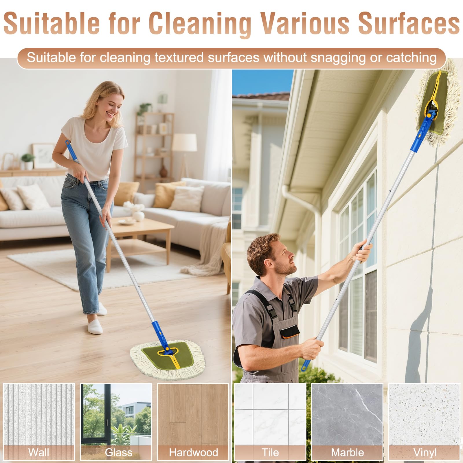 Commercial Dust Mop for Floors Cleaning Heavy Duty - ModHome Supplies