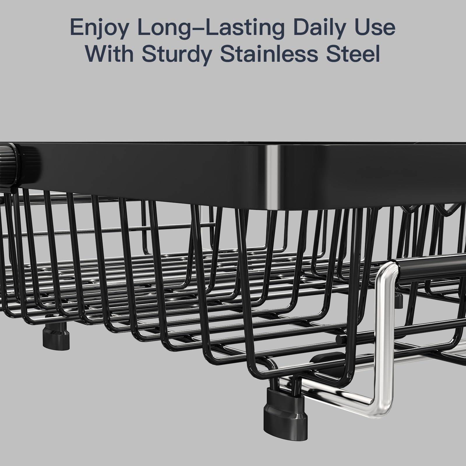 Dish Drying Rack Over The Sink with Utensil Holder