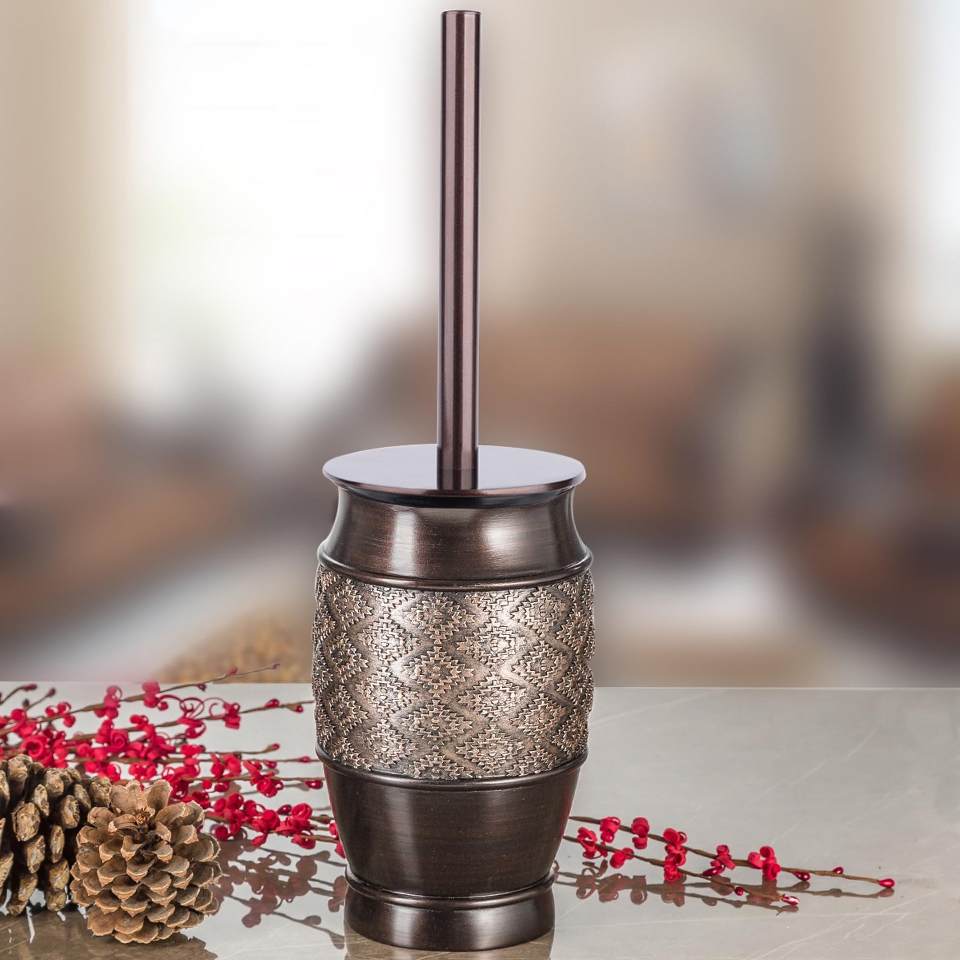 Dublin Brown Toilet Brush Set