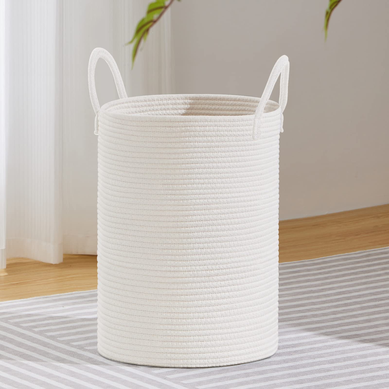 58L Tall Woven Laundry Basket Hamper