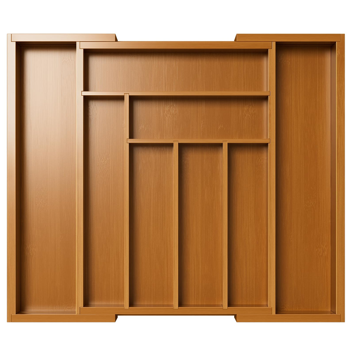 Bamboo Expandable Drawer Organizer for Utensils Holder