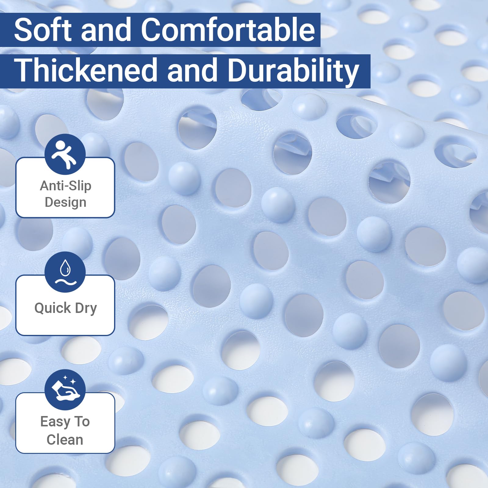 Non Slip Bathtub Mat and Shower Mat 31x17 inch