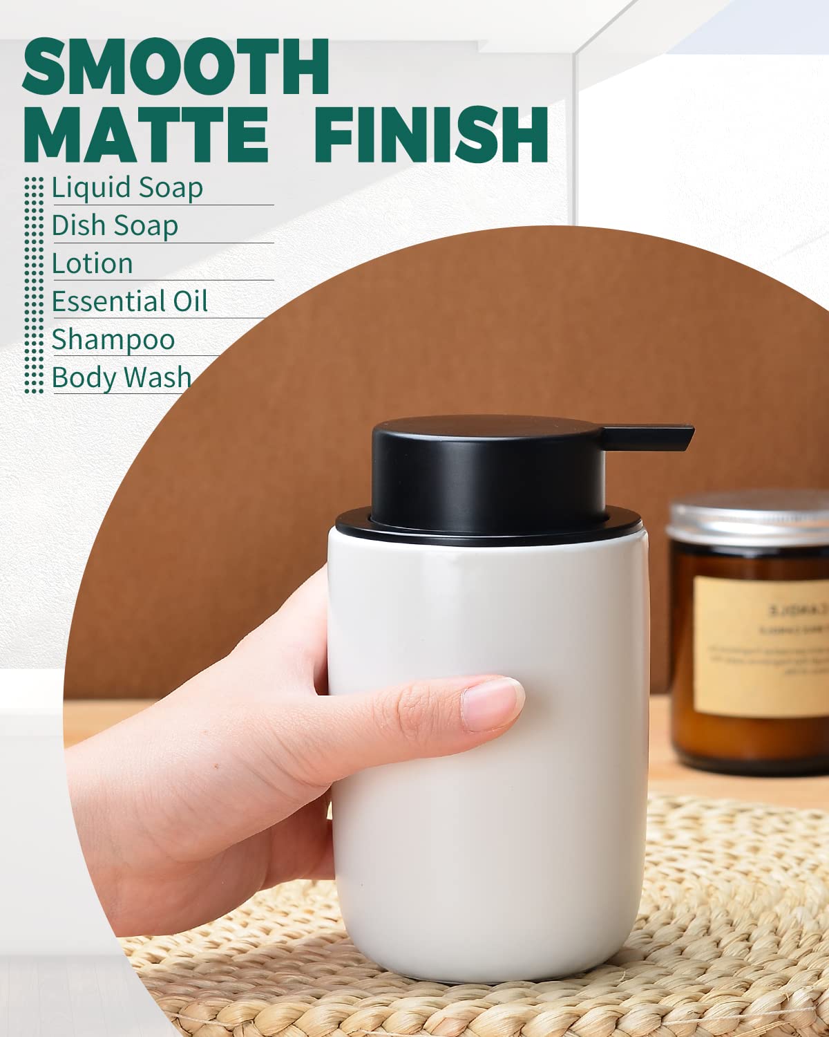 BosilunLlife Lotion Pump Dispenser for Bathroom Lotion Hand Pump Dispenser