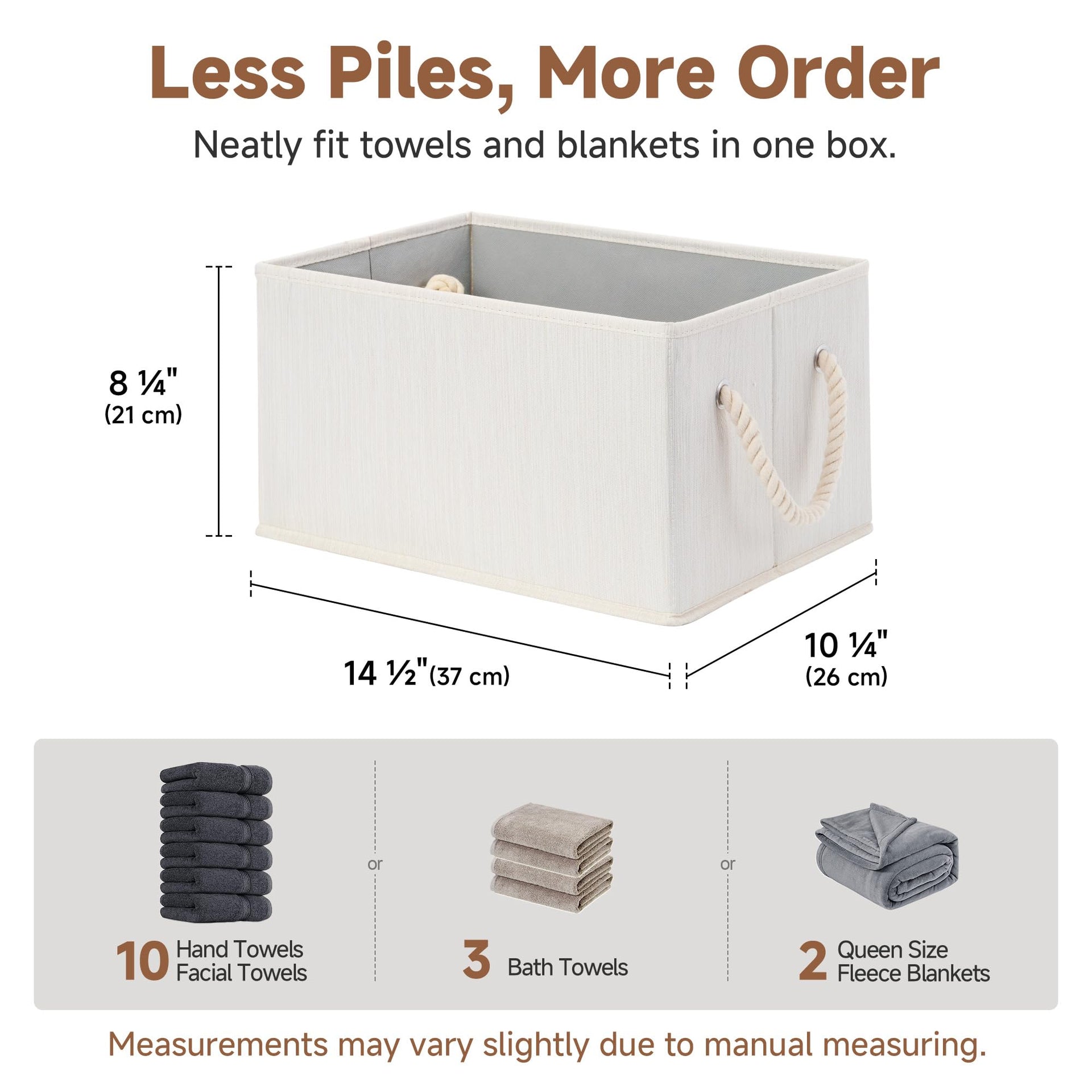 Storage Baskets for Shelves (3 Count)