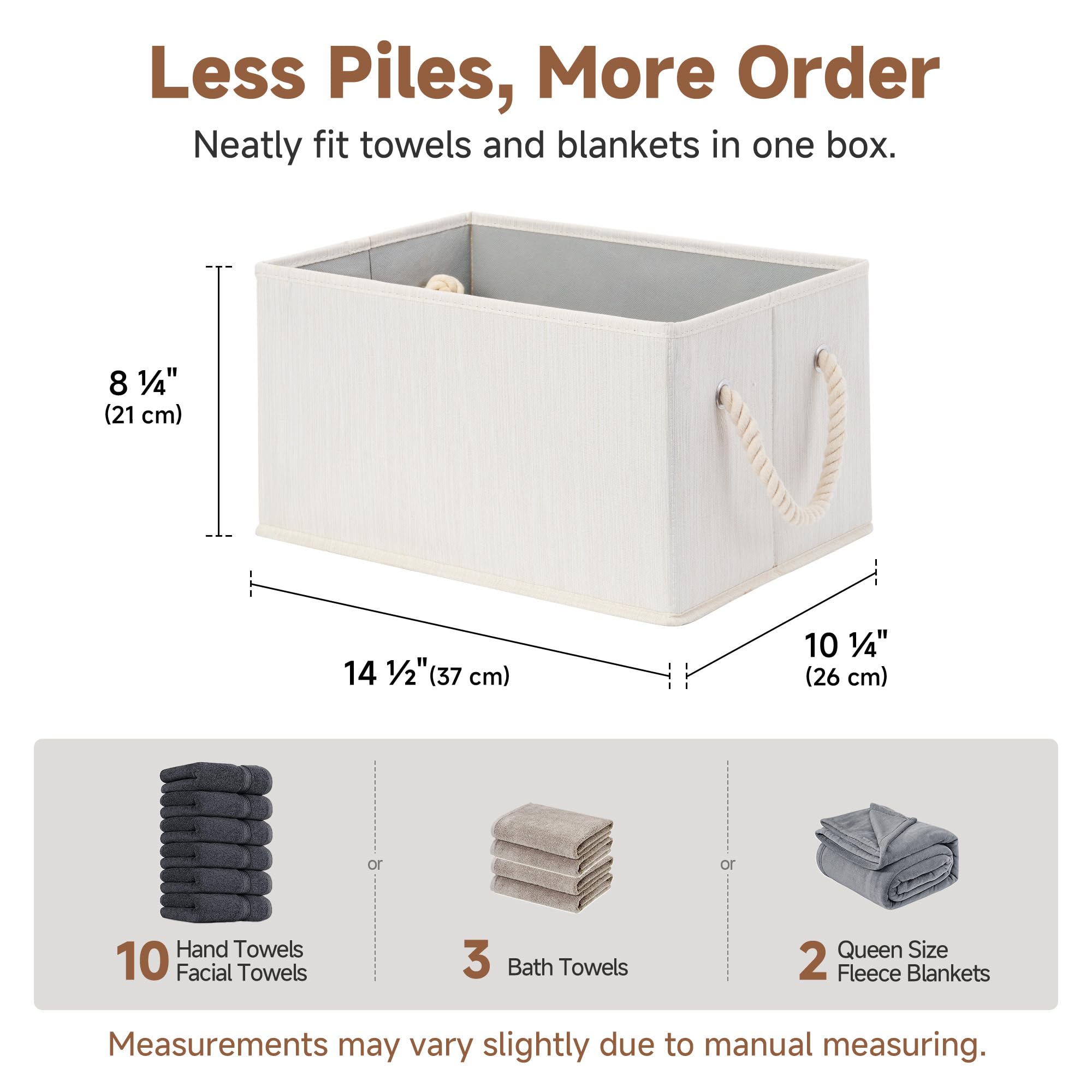 Storage Baskets for Shelves (3 Count)