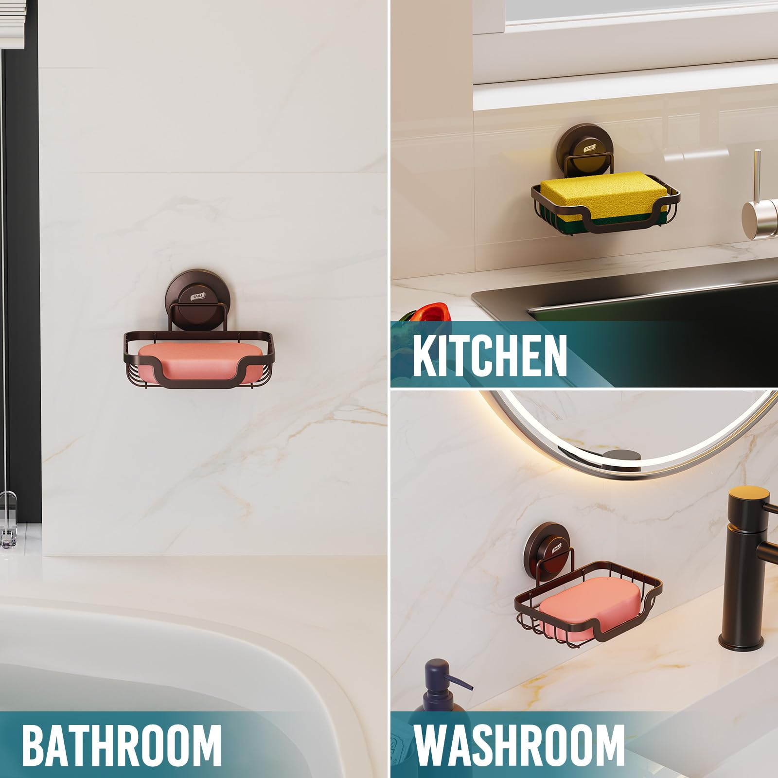 Soap Dish Bar Soap Holder Suction Cup