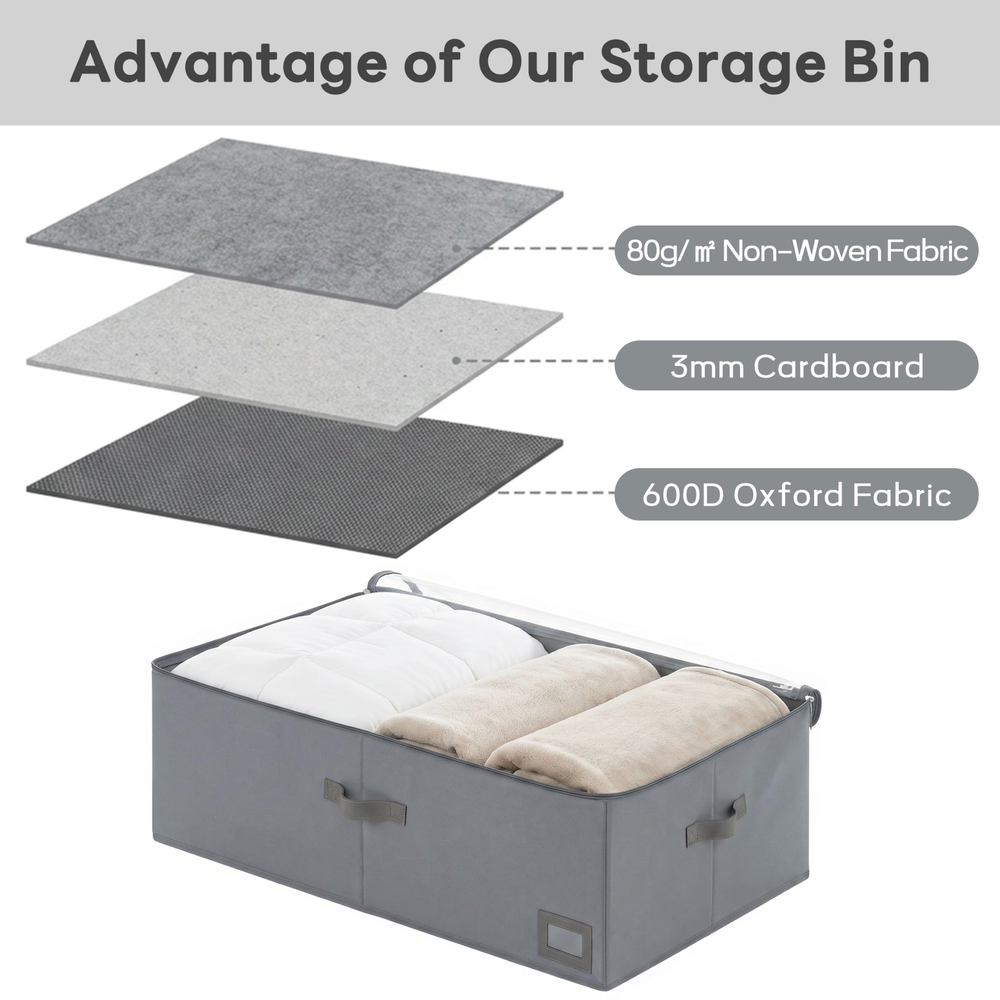 10" High Capacity Under Bed Storage Bins (2 Count)