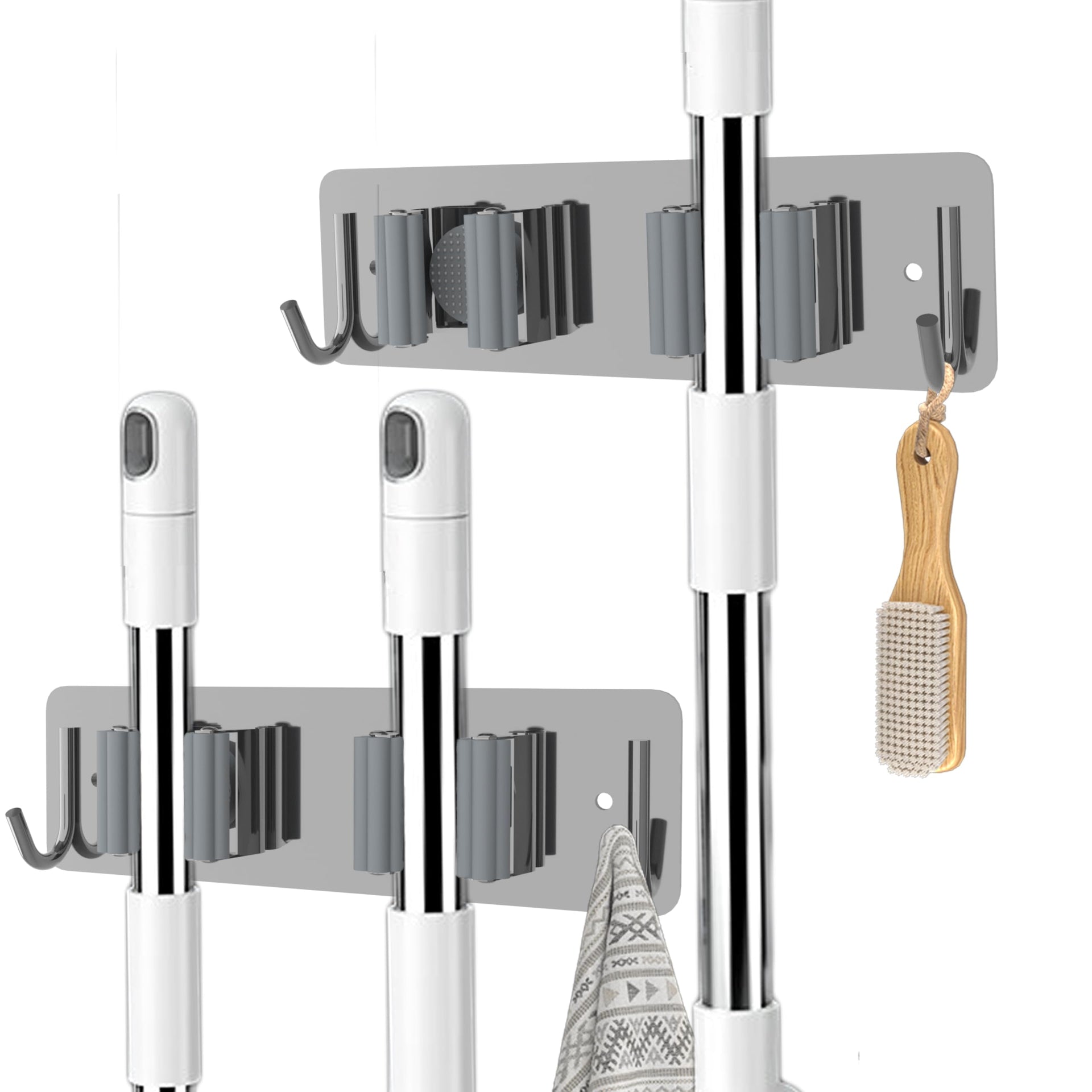 Broom and Mop Holder Wall Mounted