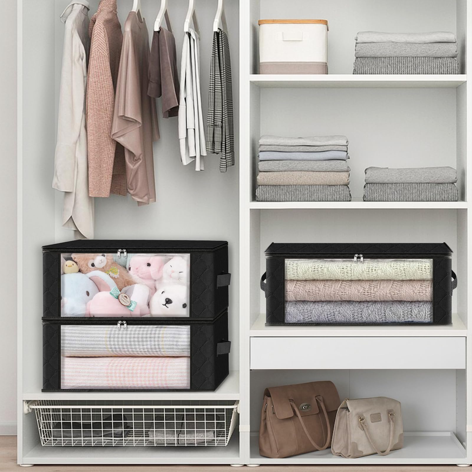 3 Pack Clothes Organizer Storage Bags (3 Count)